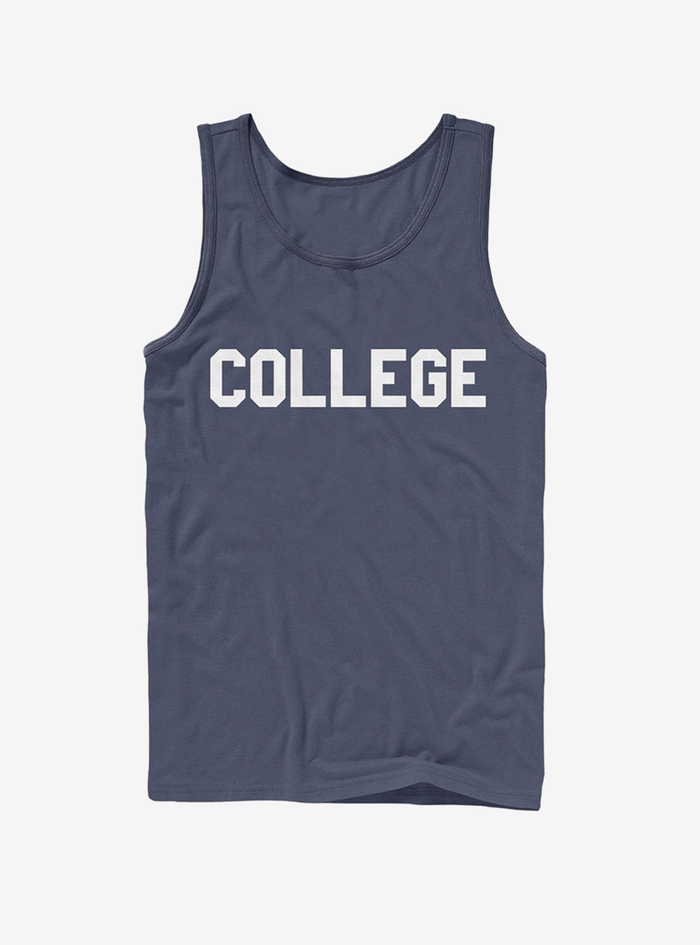 College Text Tank, NAVY, hi-res