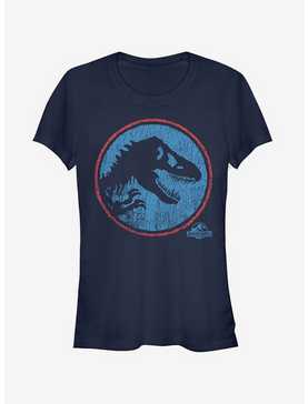 Retro T. Rex Circle Girls T-Shirt, , hi-res