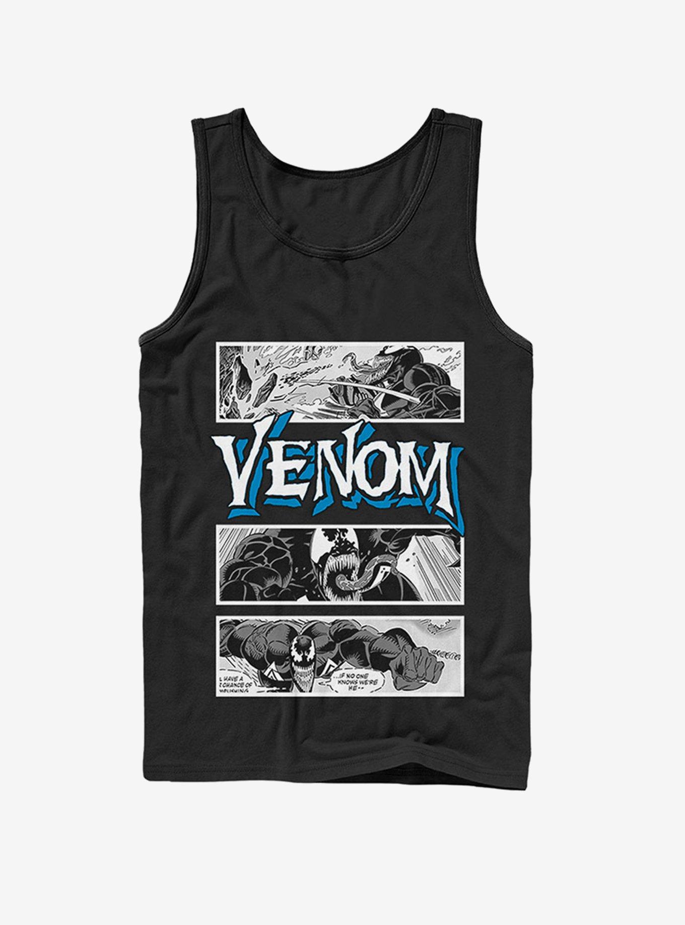 Marvel Venom Comic Panels Tank, BLACK, hi-res