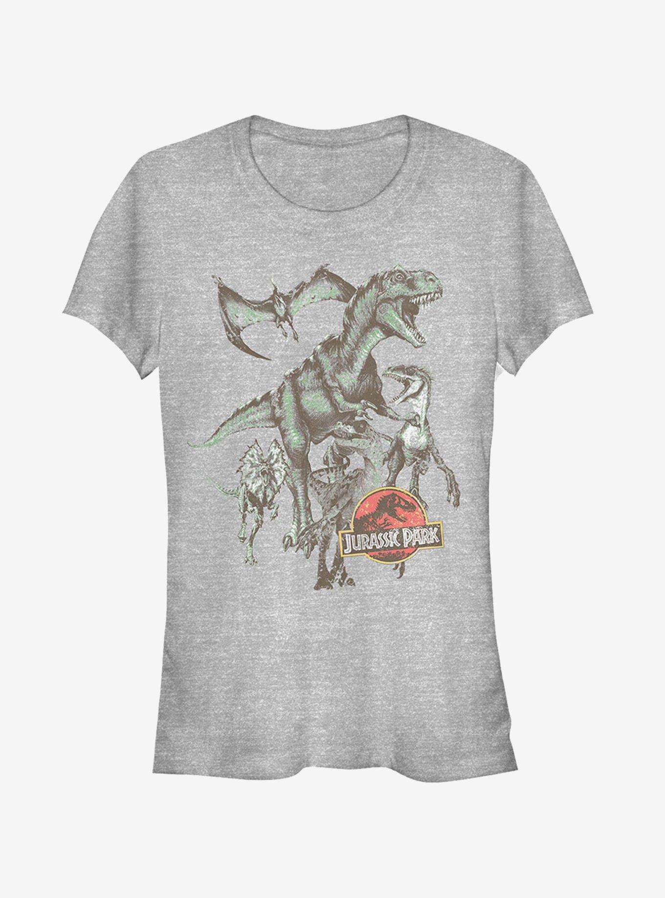 Vintage Dinosaur Stampede Girls T-Shirt, , hi-res