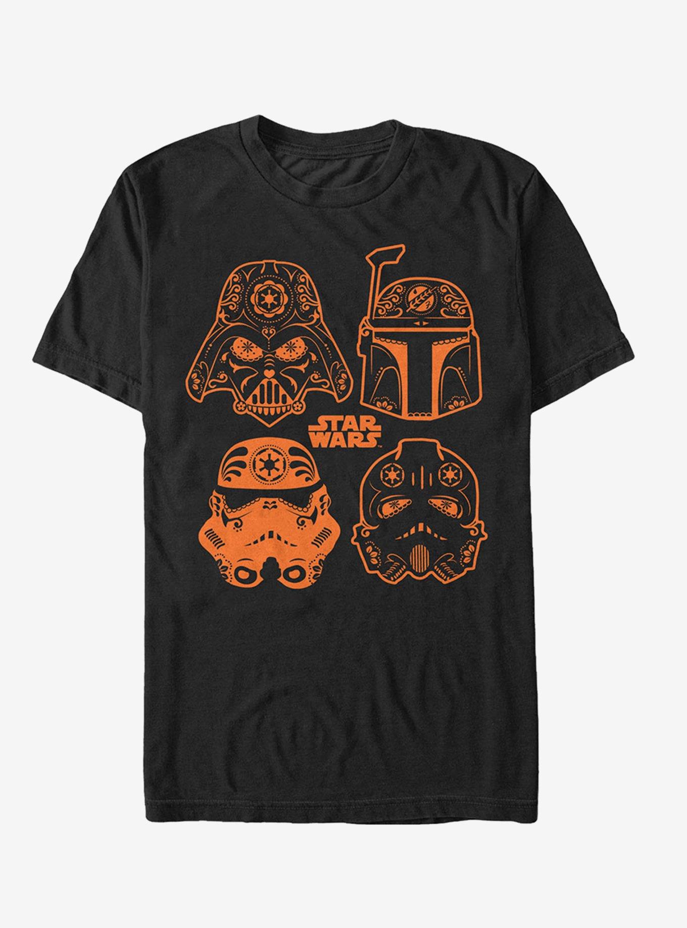 Star Wars Halloween Sugar Villains Helmets T-Shirt, BLACK, hi-res