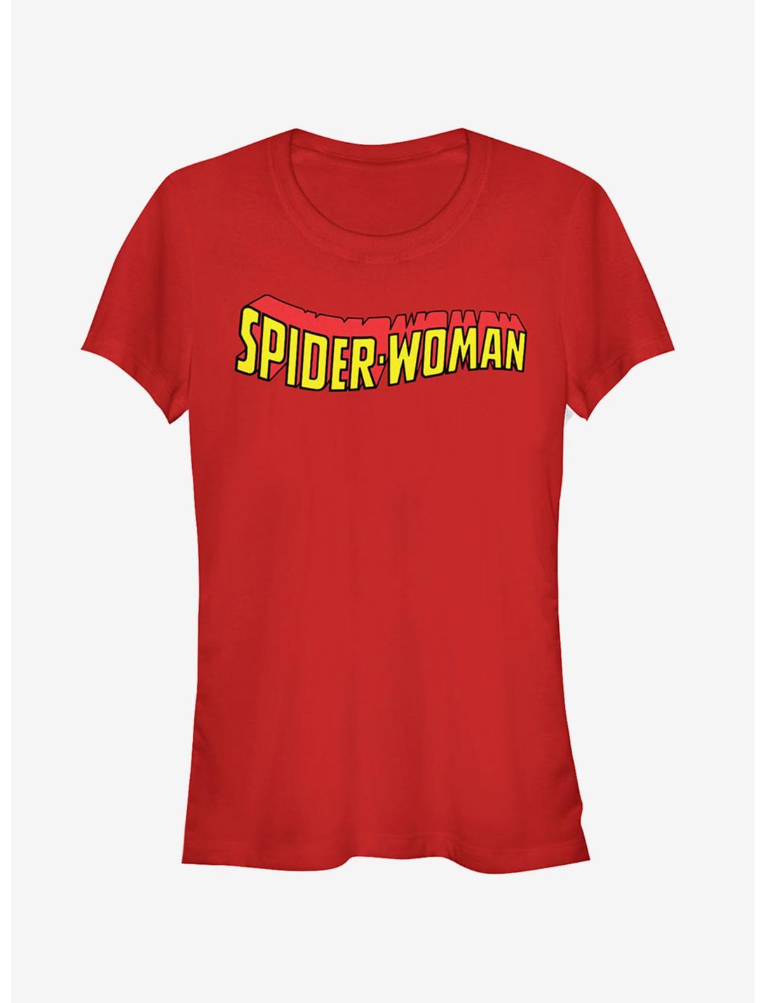 Marvel Spider-Woman Logo Girls T-Shirt, RED, hi-res