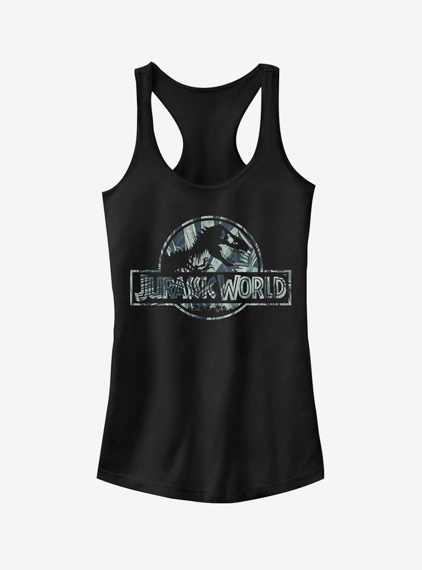 Grayscale Tropical T. Rex Logo Girls Tank