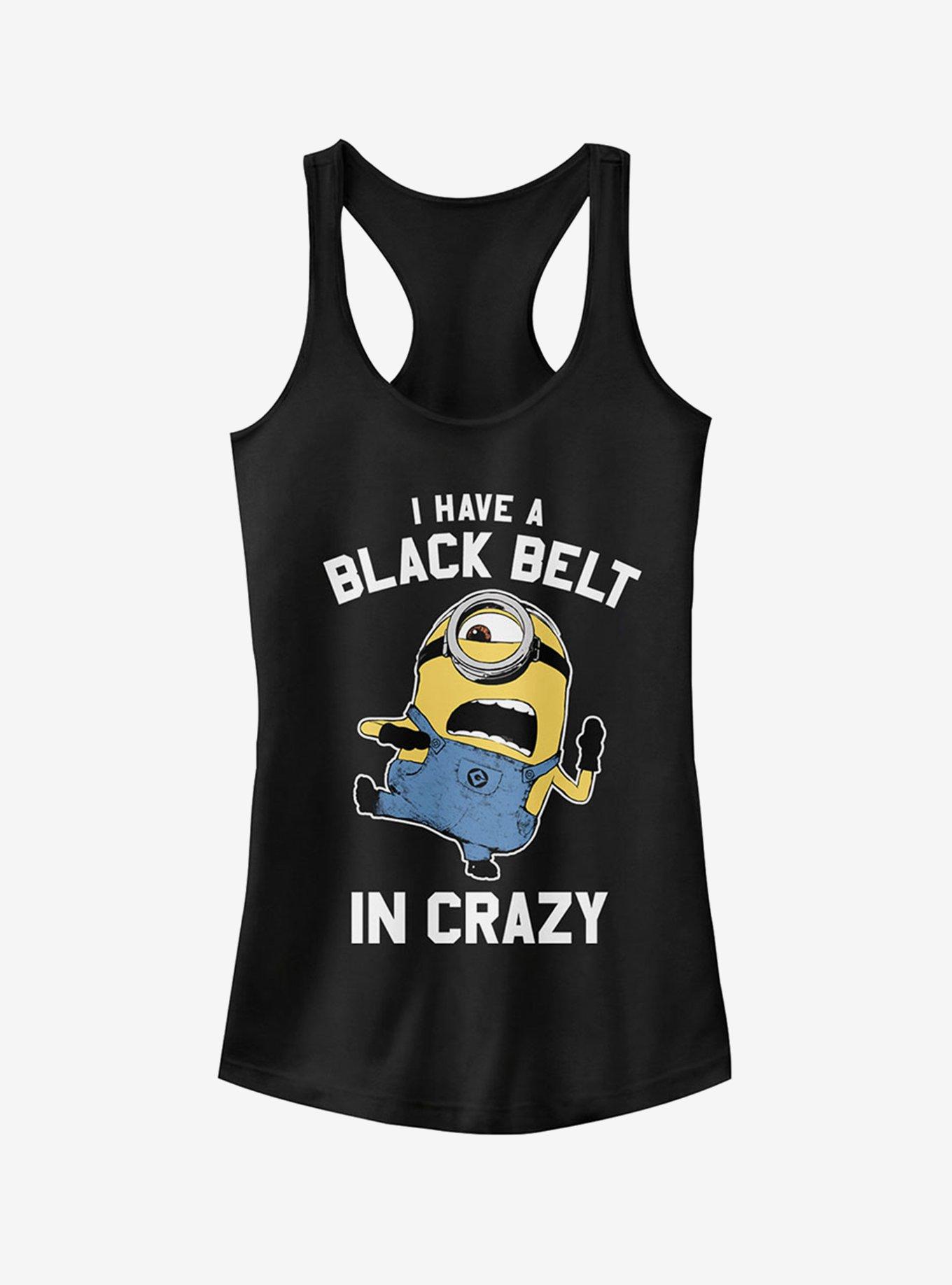 Minion Black Belt in Crazy Girls Tank, BLACK, hi-res