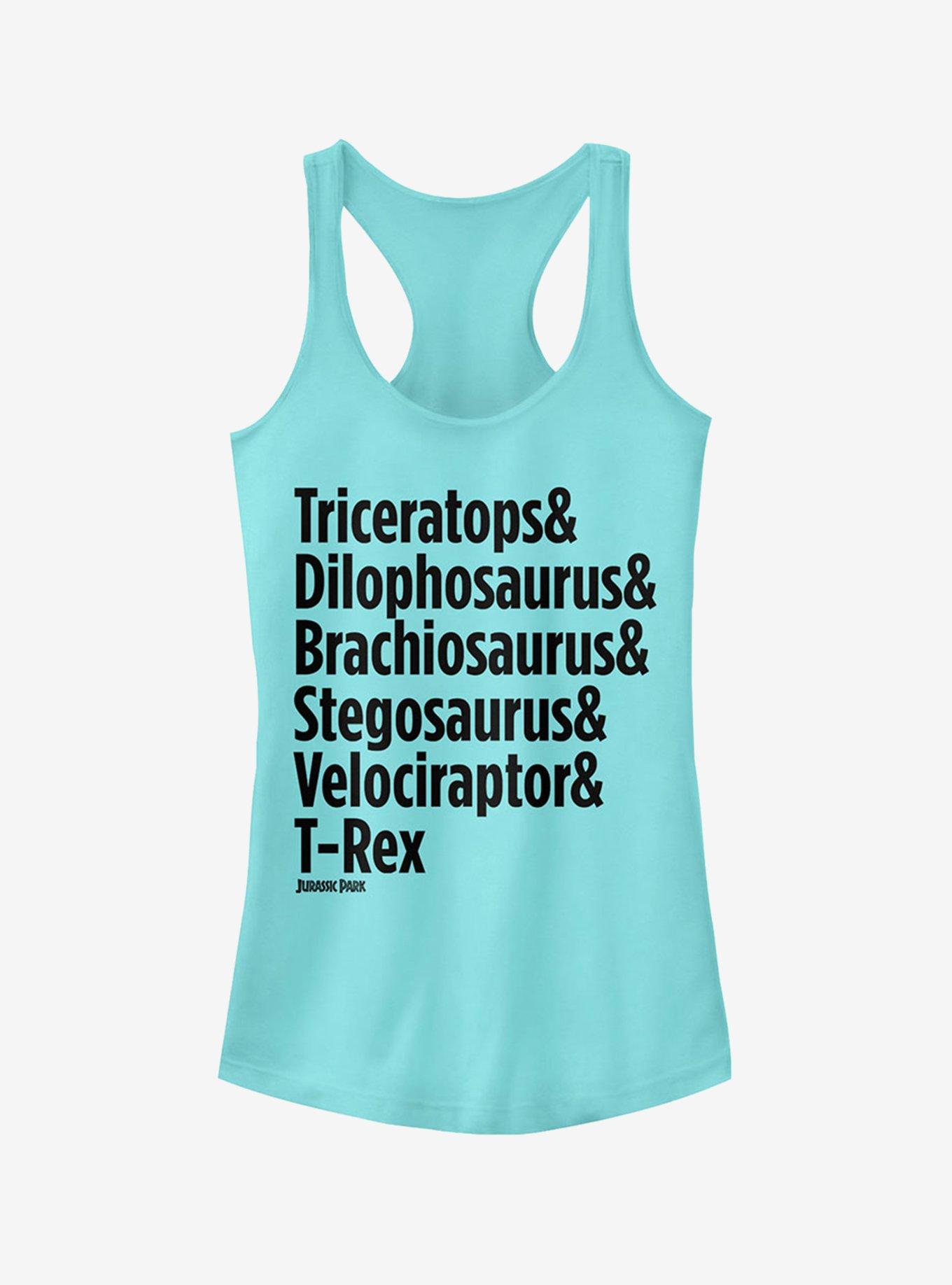 Triceratops and Dilophosaurus Girls Tank, , hi-res
