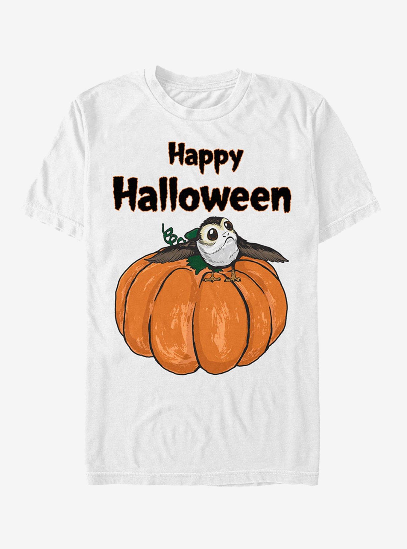 Happy Halloween Porg T-Shirt, WHITE, hi-res