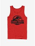 Jurassic World Fallen Kingdom Spray Paint Print Logo Tank, RED, hi-res