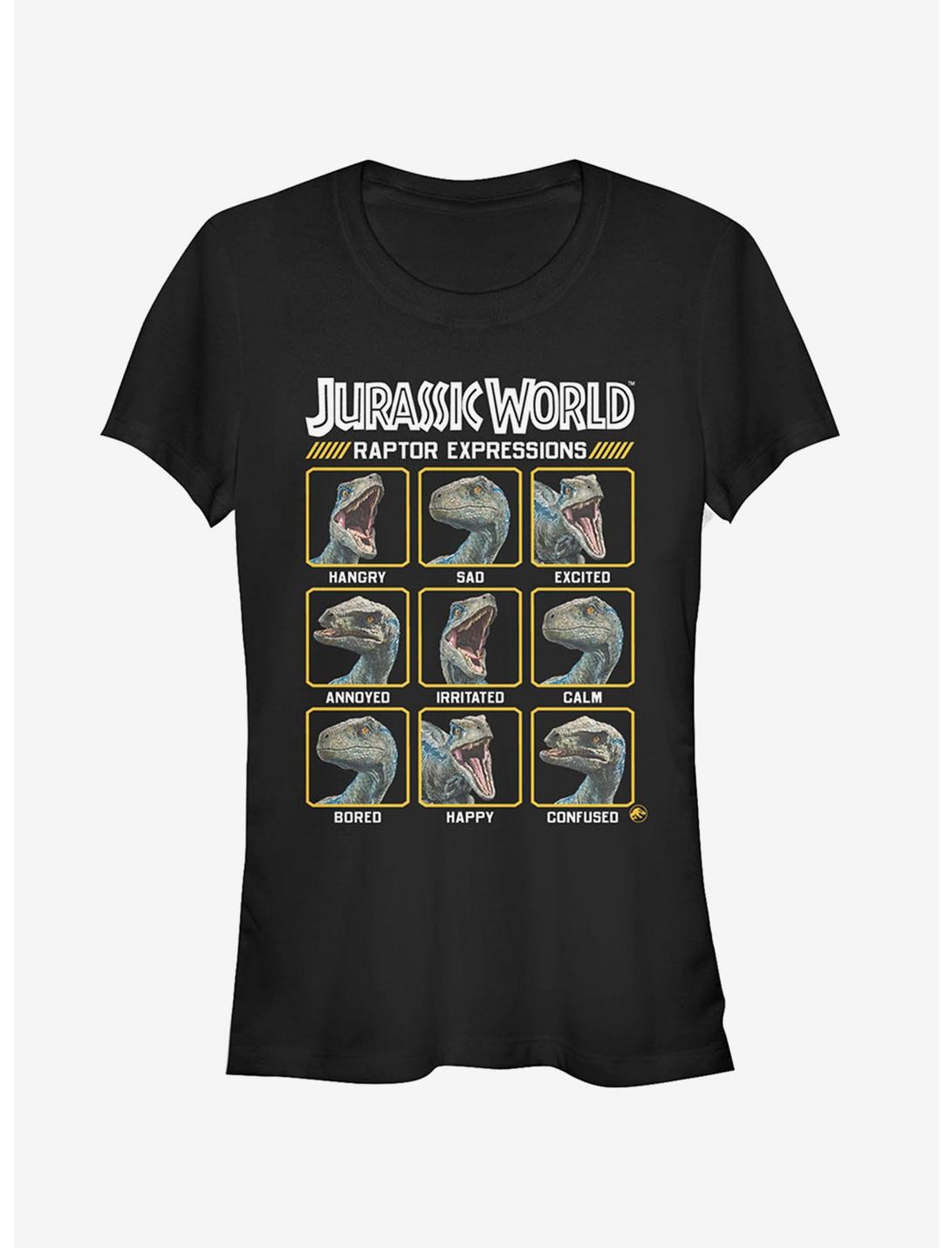 Jurassic World Fallen Kingdom Raptor Expressions Girls T-Shirt, BLACK, hi-res