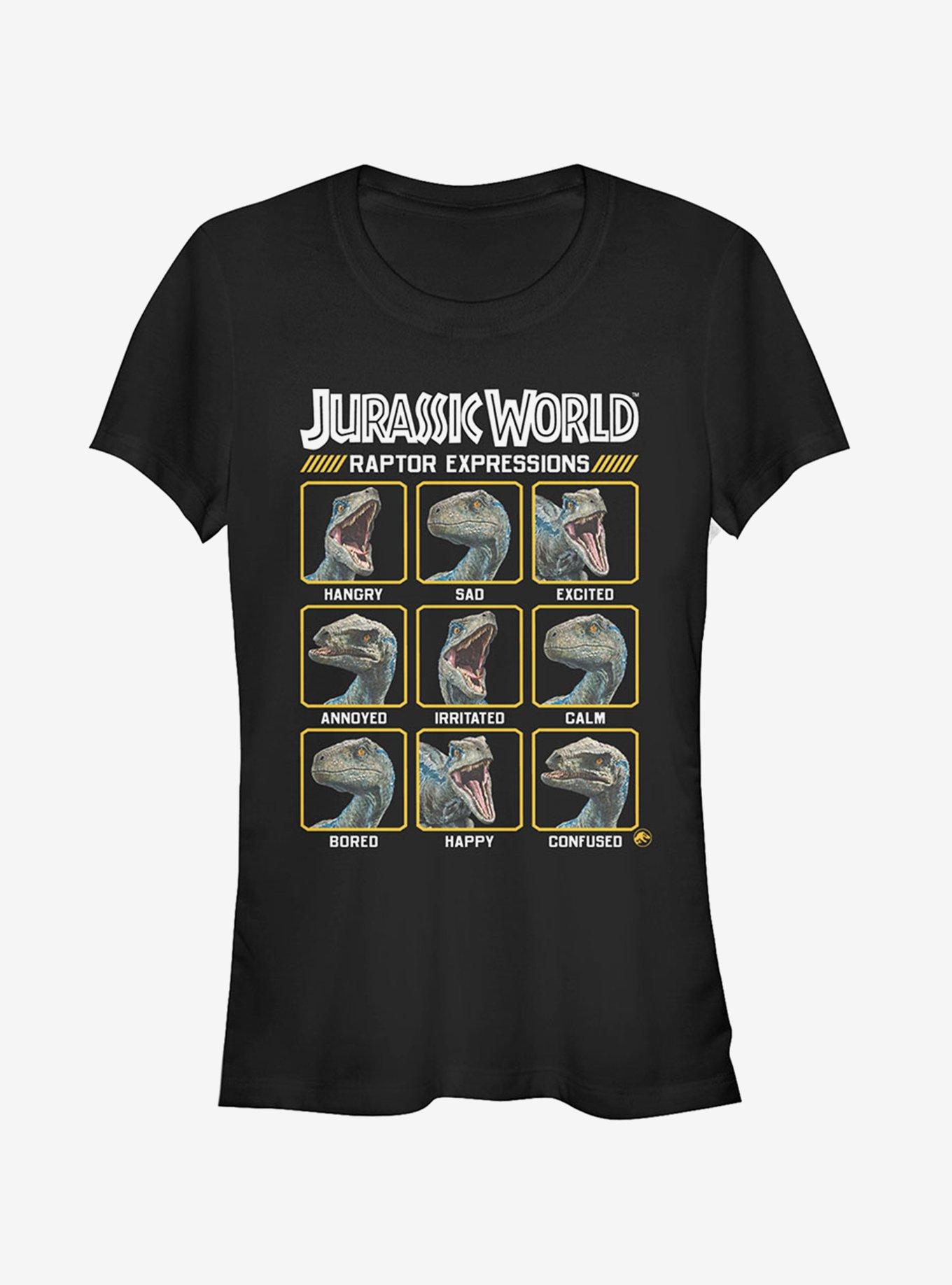 Jurassic World Fallen Kingdom Raptor Expressions Girls T-Shirt, BLACK, hi-res