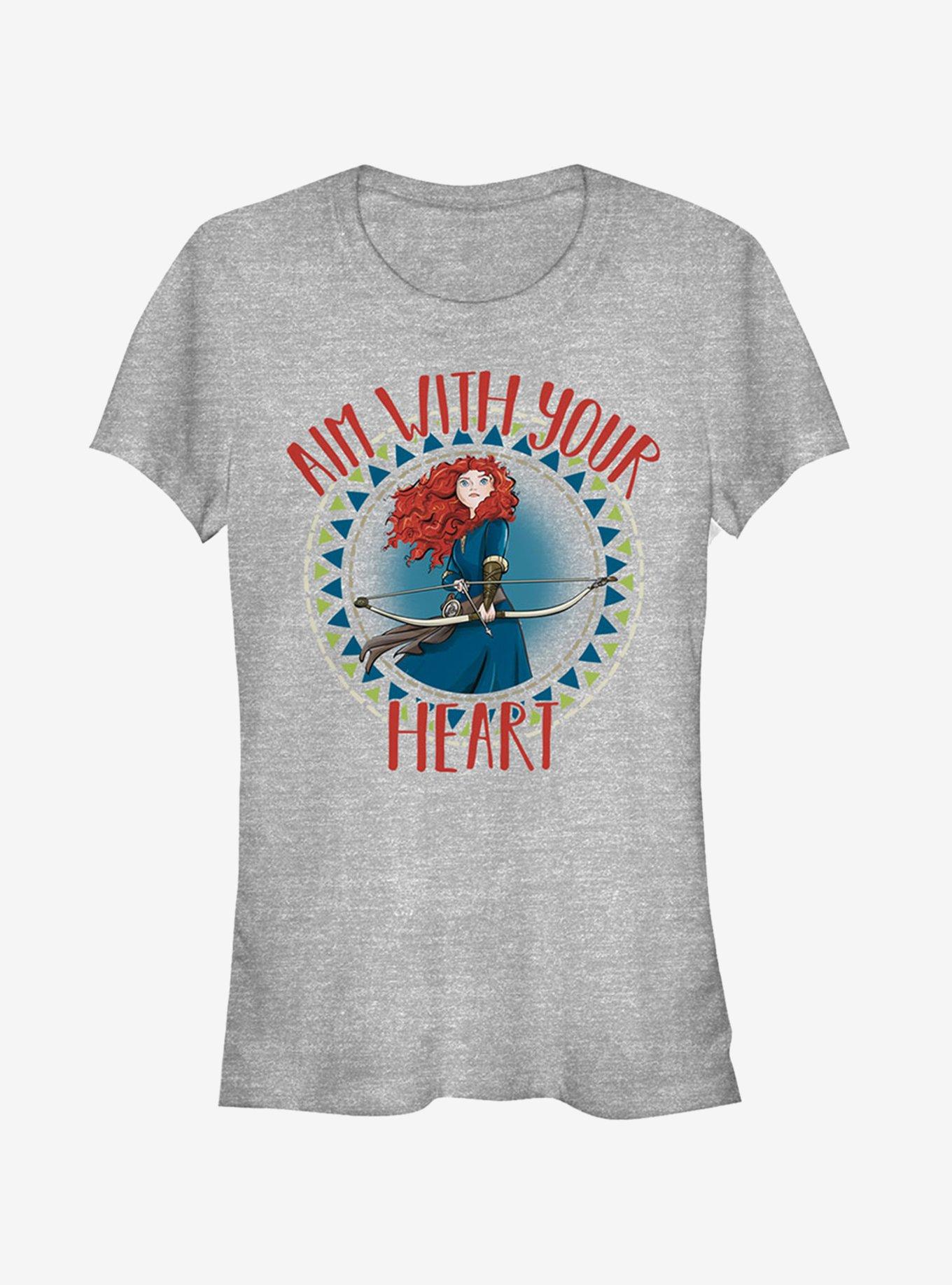 Disney Pixar Brave Merida Aim With Heart Girls T-Shirt, ATH HTR, hi-res