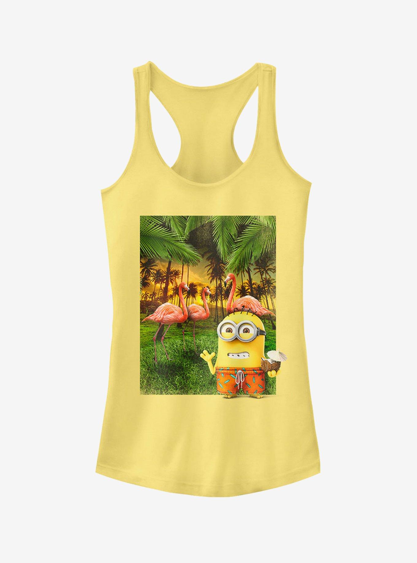 Minion Flamingo Vacation Girls Tank, , hi-res