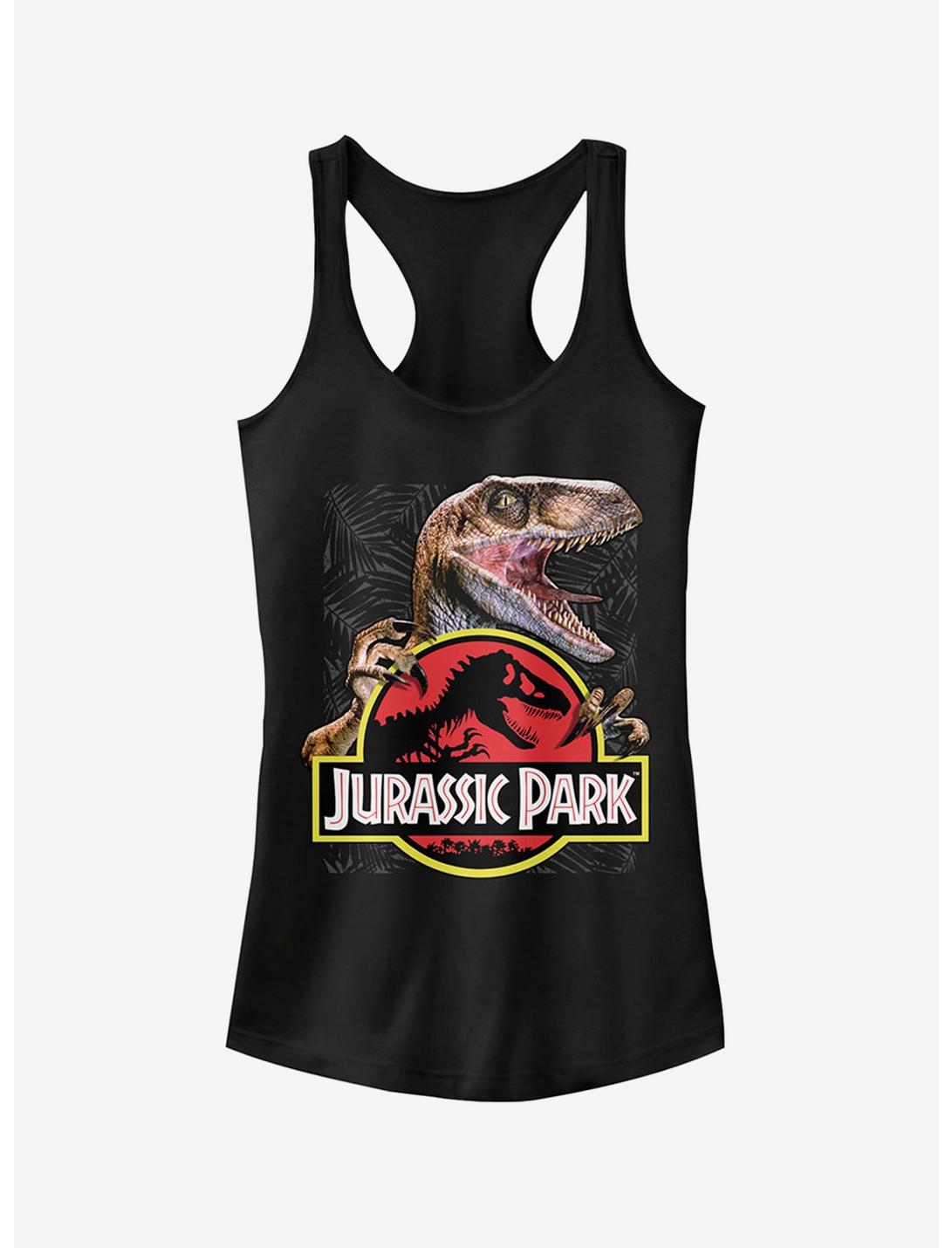 Velociraptor Hooked On Logo Girls Tank, BLACK, hi-res