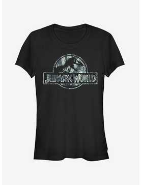 Grayscale Tropical T. Rex Logo Girls T-Shirt, , hi-res