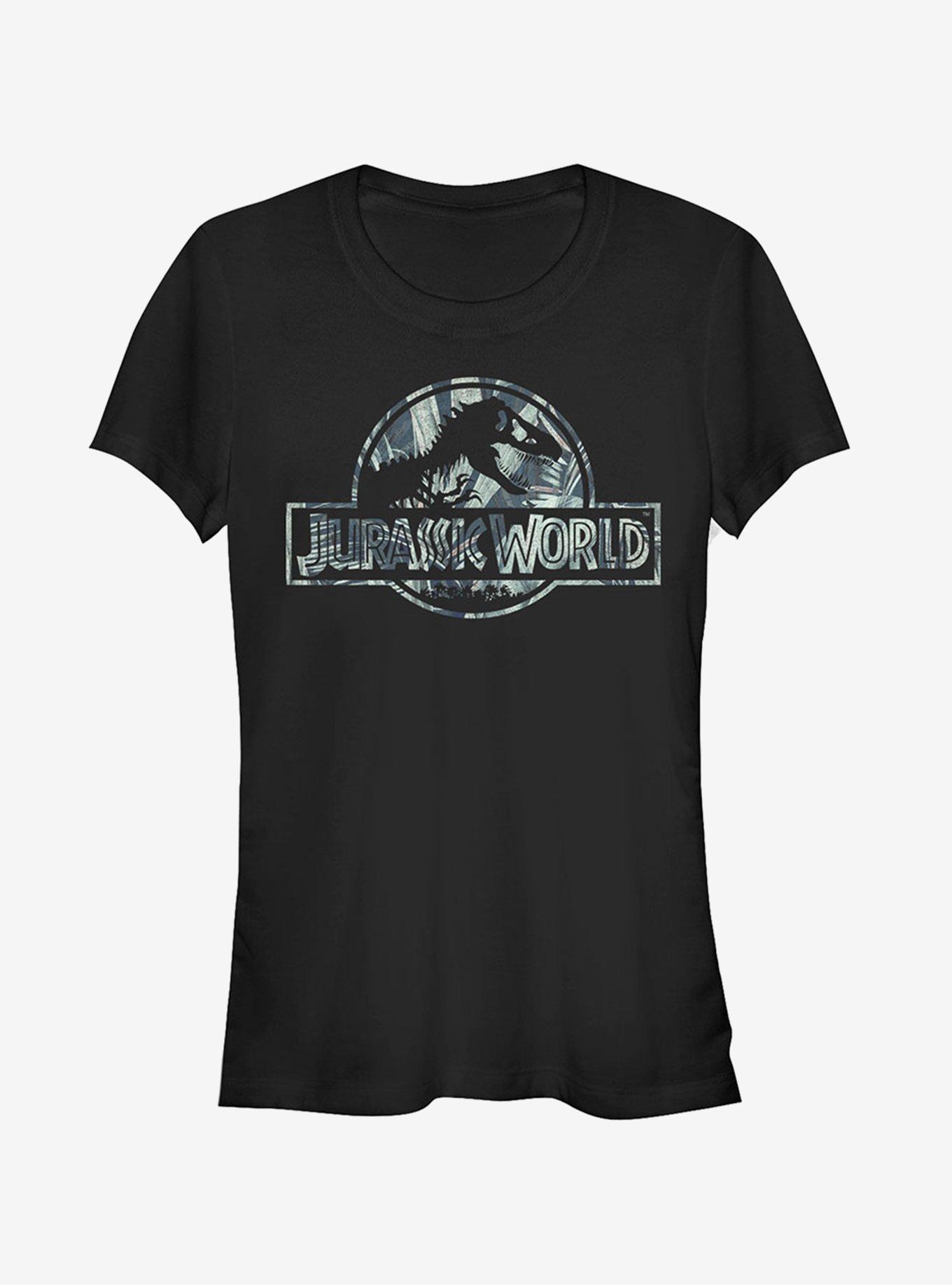 Grayscale Tropical T. Rex Logo Girls T-Shirt, , hi-res