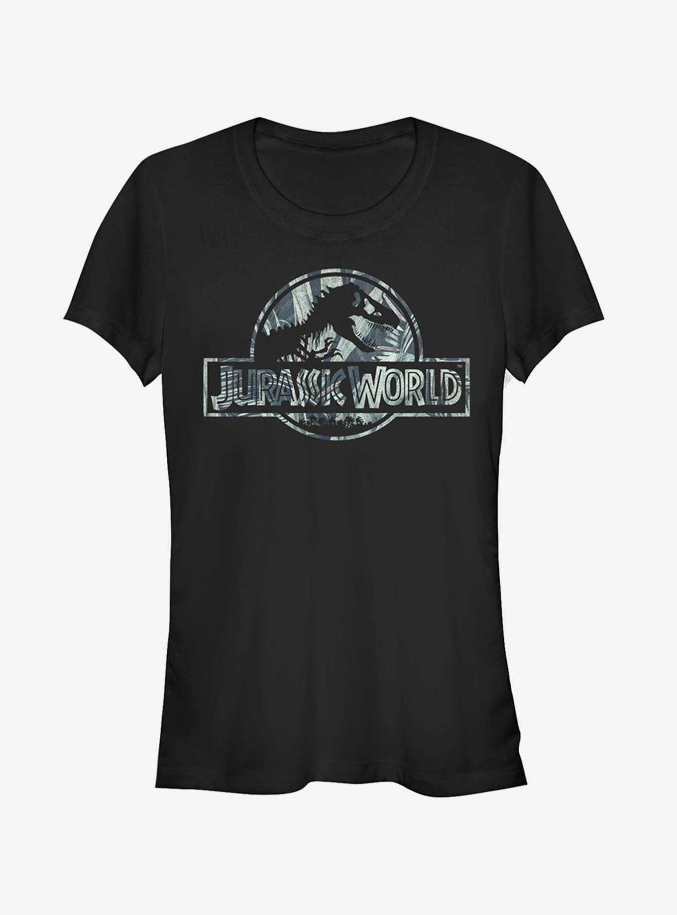 Grayscale Tropical T. Rex Logo Girls T-Shirt, , hi-res