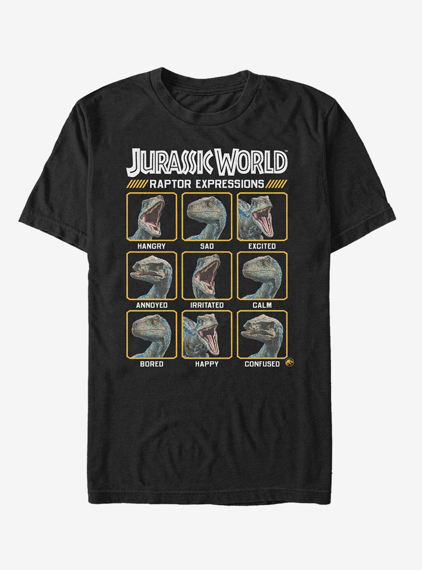 Jurassic World Fallen Kingdom Raptor Expressions T-Shirt, BLACK, hi-res