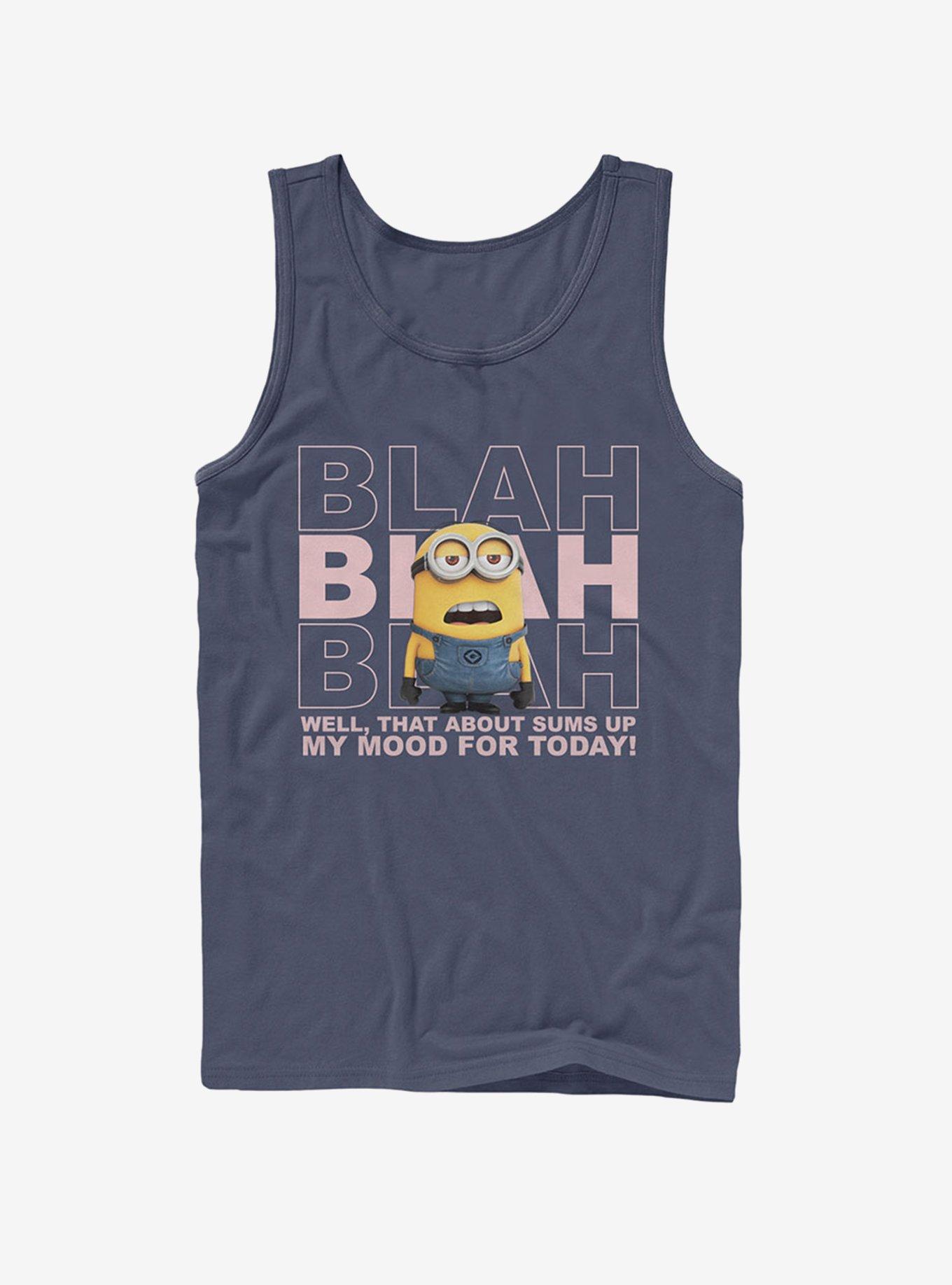 Minion Blah Mood Tank, NAVY, hi-res