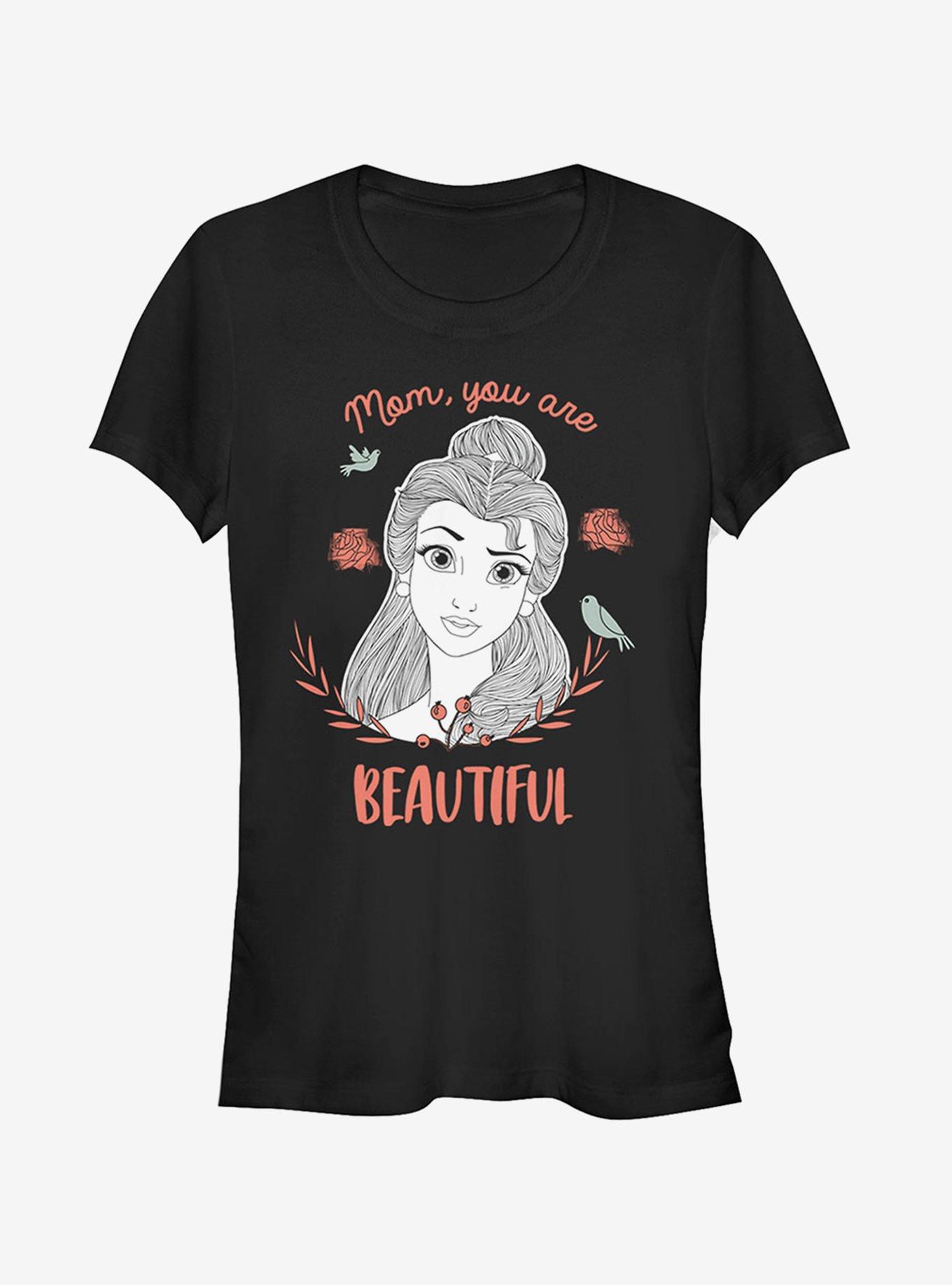 Disney Belle Beautiful Mom Girls T-Shirt, BLACK, hi-res