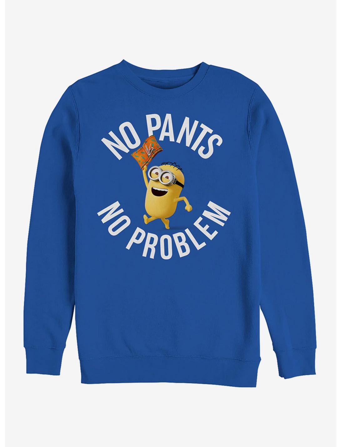 Minion No Pants Party Sweatshirt, ROYAL, hi-res