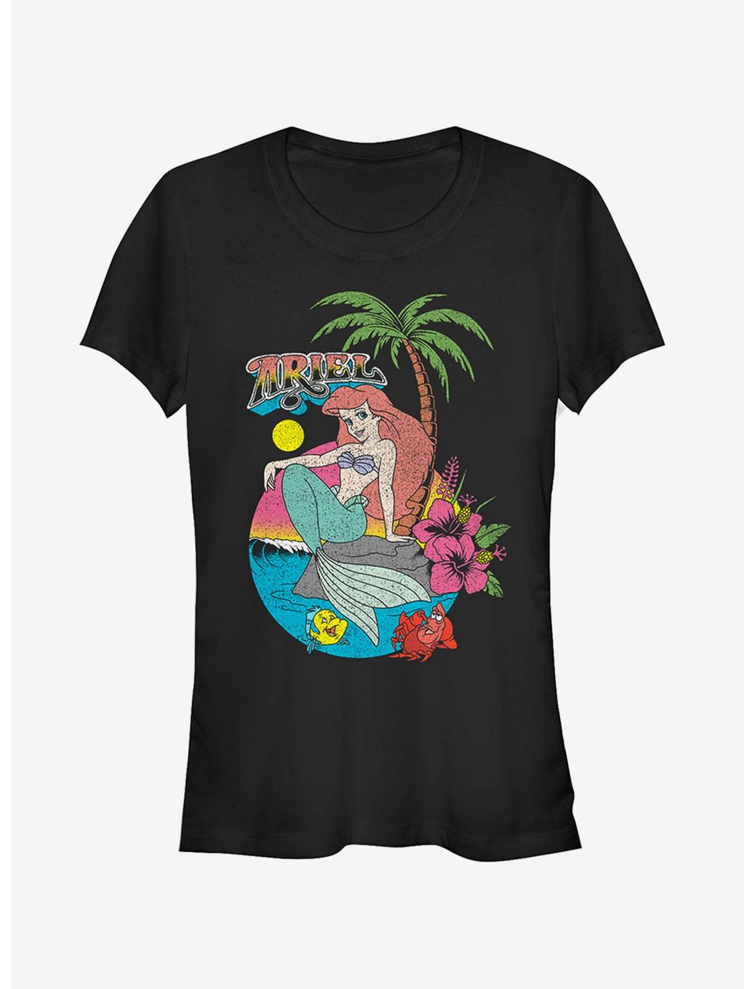 Disney Aloha Ariel Girls T-Shirt, BLACK, hi-res