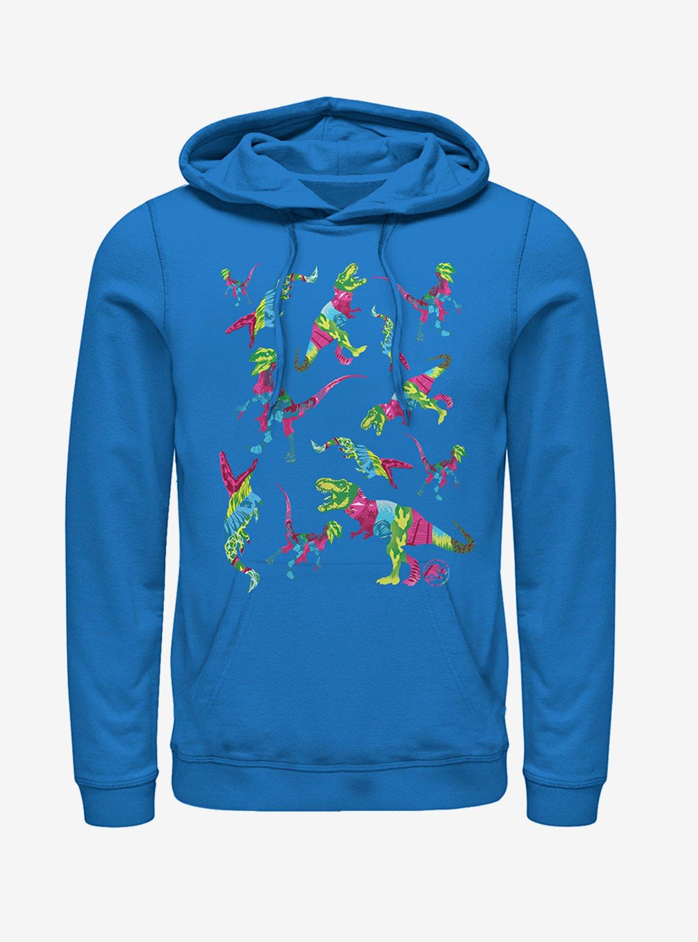 Jurassic World Fallen Kingdom Rainbow Dinosaurs Hoodie, ROYAL, hi-res