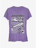 Jurassic World Fallen Kingdom T. Rex Details Girls T-Shirt, PURPLE, hi-res