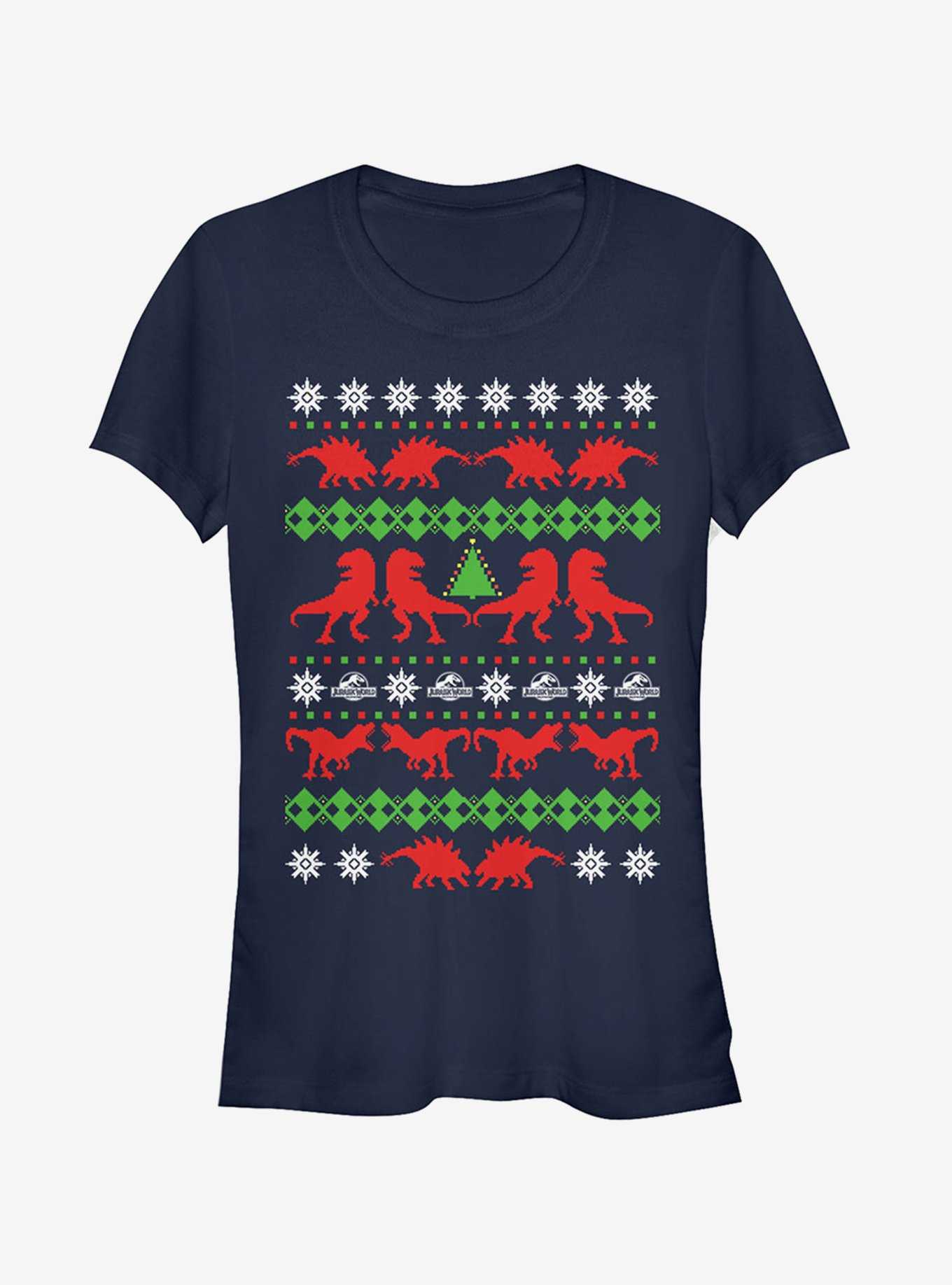 T. Rex Ugly Christmas Sweater Girls T-Shirt, , hi-res