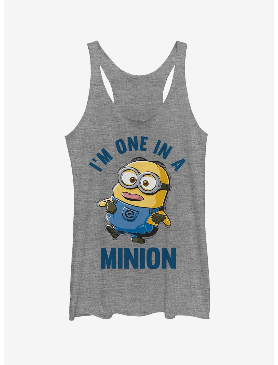 I'm One in Minion Girls Tank, GRAY HTR, hi-res