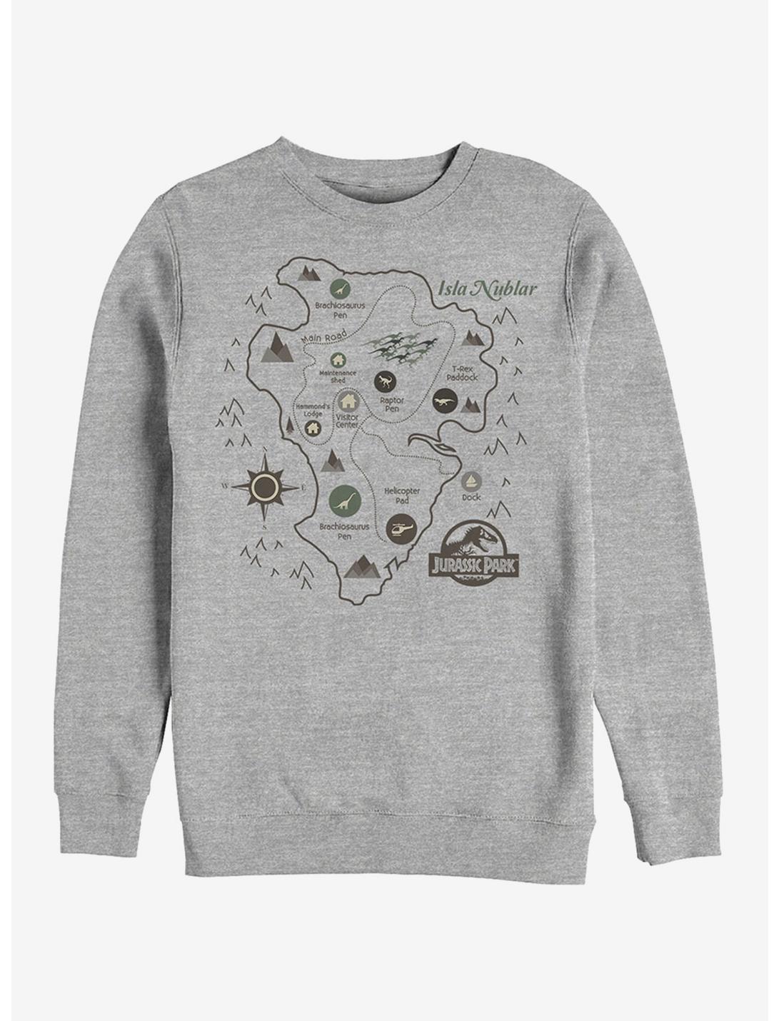 Isla Nublar Map Sweatshirt, ATH HTR, hi-res