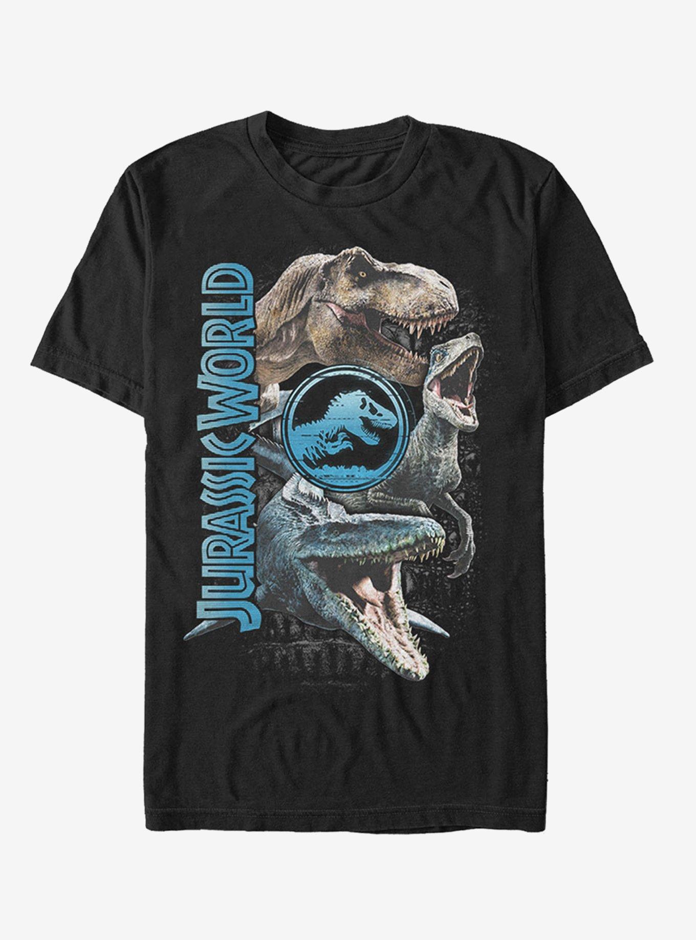 Jurassic World Fallen Kingdom Dinosaur Montage T-Shirt - BLACK | Hot Topic