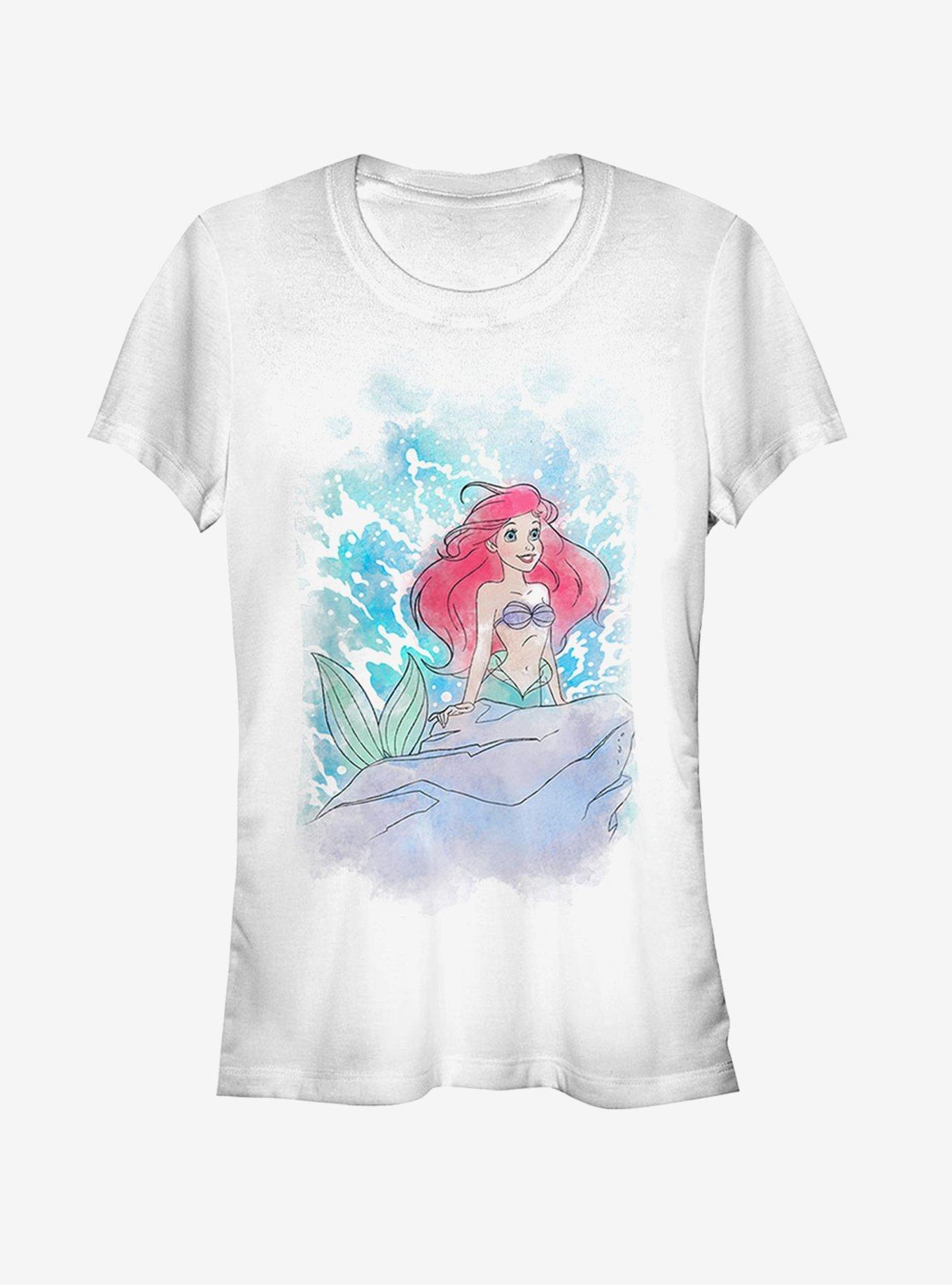 Disney Ariel Watercolor Girls T-Shirt, , hi-res