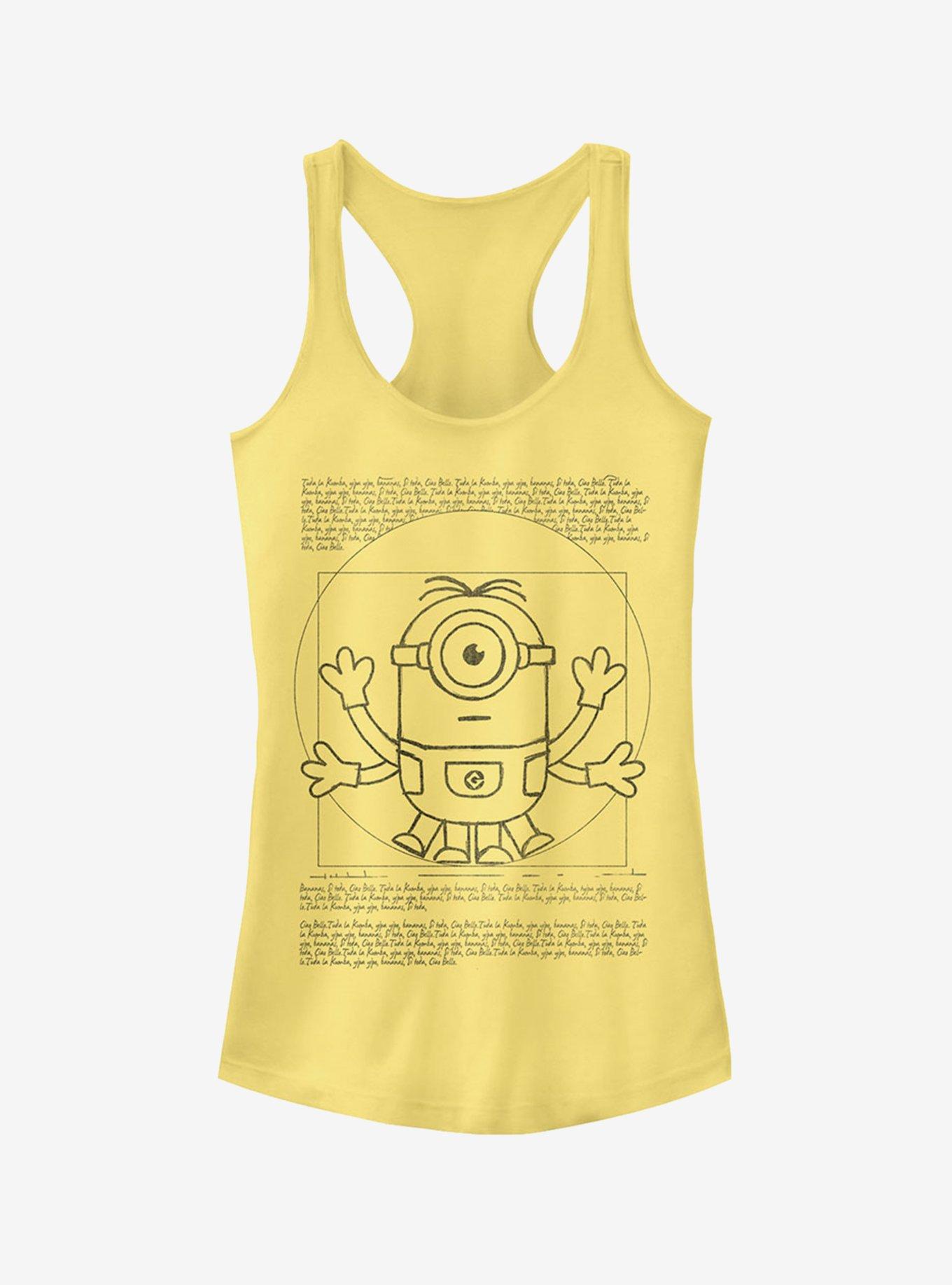 Minion da Vinci Man Girls Tank, BANANA, hi-res