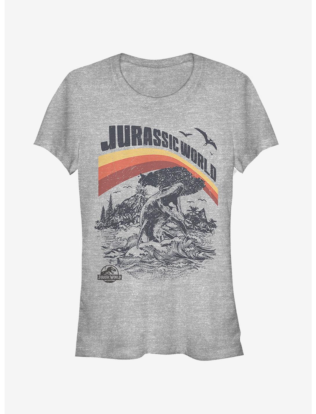 Jurassic World Fallen Kingdom Retro Sea Dino Girls T-Shirt, ATH HTR, hi-res