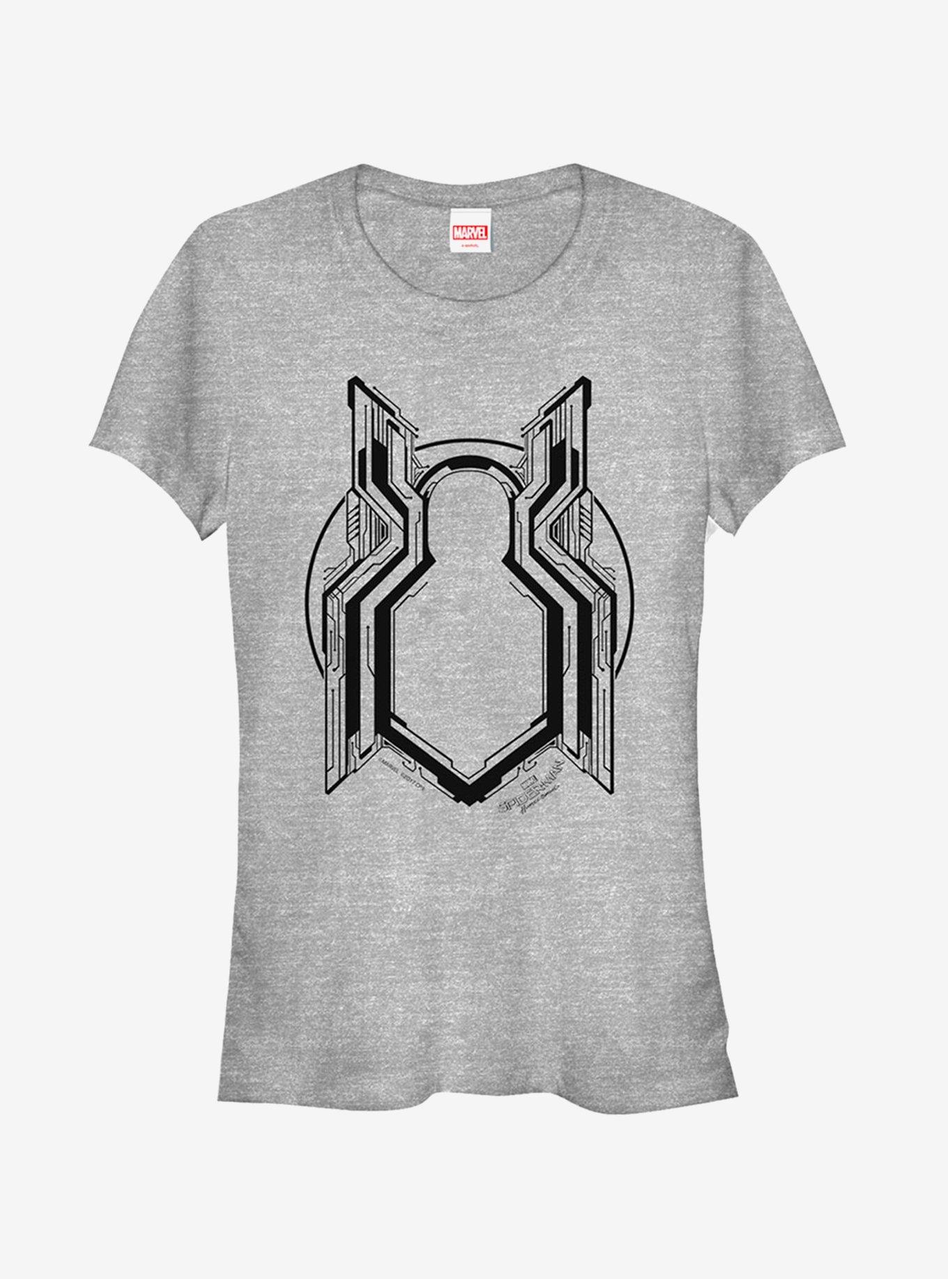 Marvel Spider-Man Homecoming Grayscale Logo Girls T-Shirt