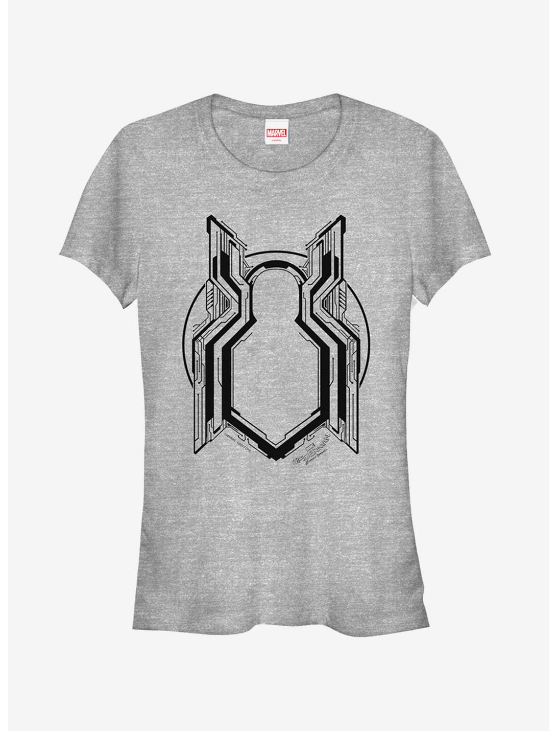 Marvel Spider-Man Homecoming Grayscale Logo Girls T-Shirt, ATH HTR, hi-res