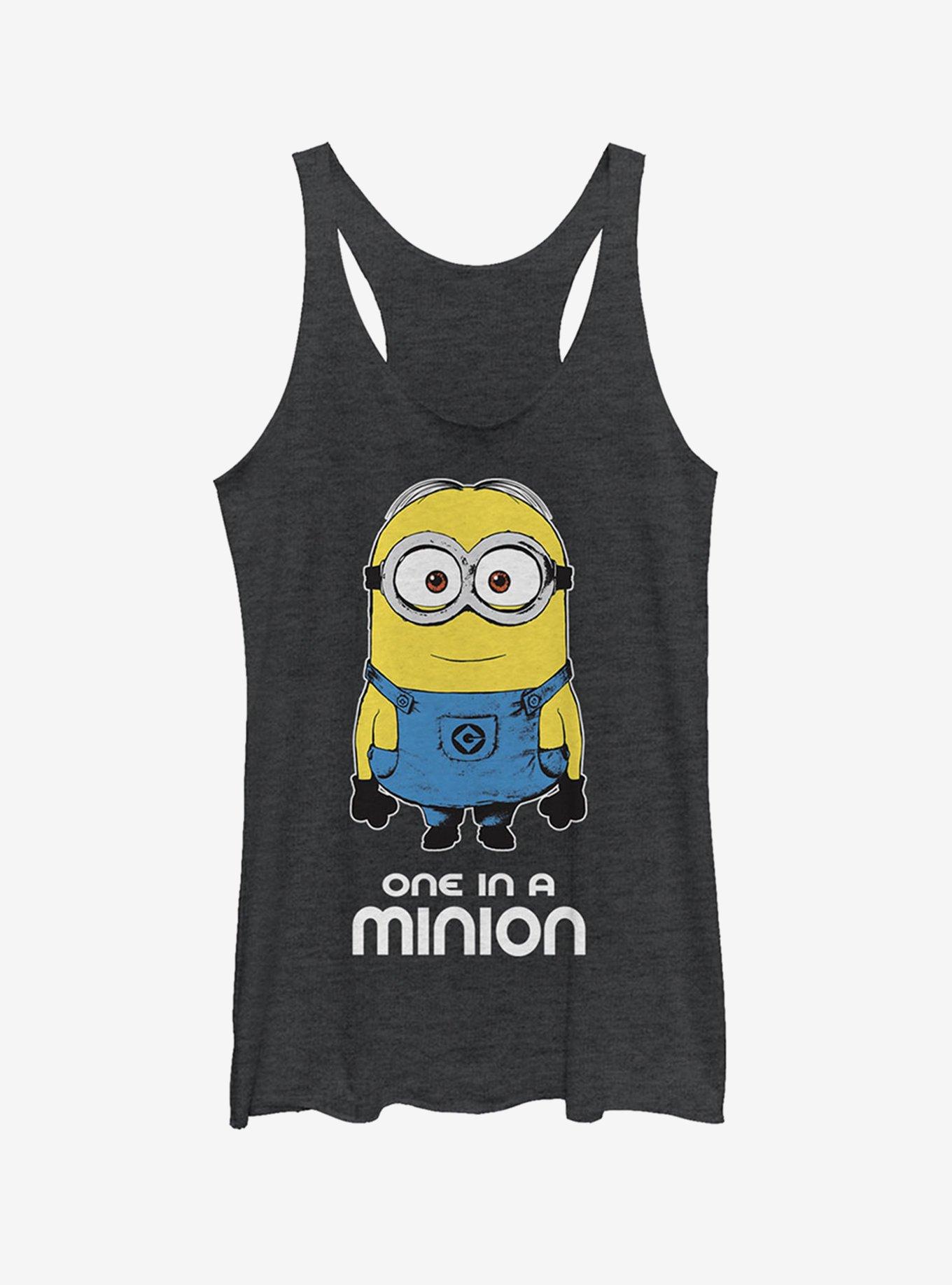 One in Minion Girls Tank, BLK HTR, hi-res