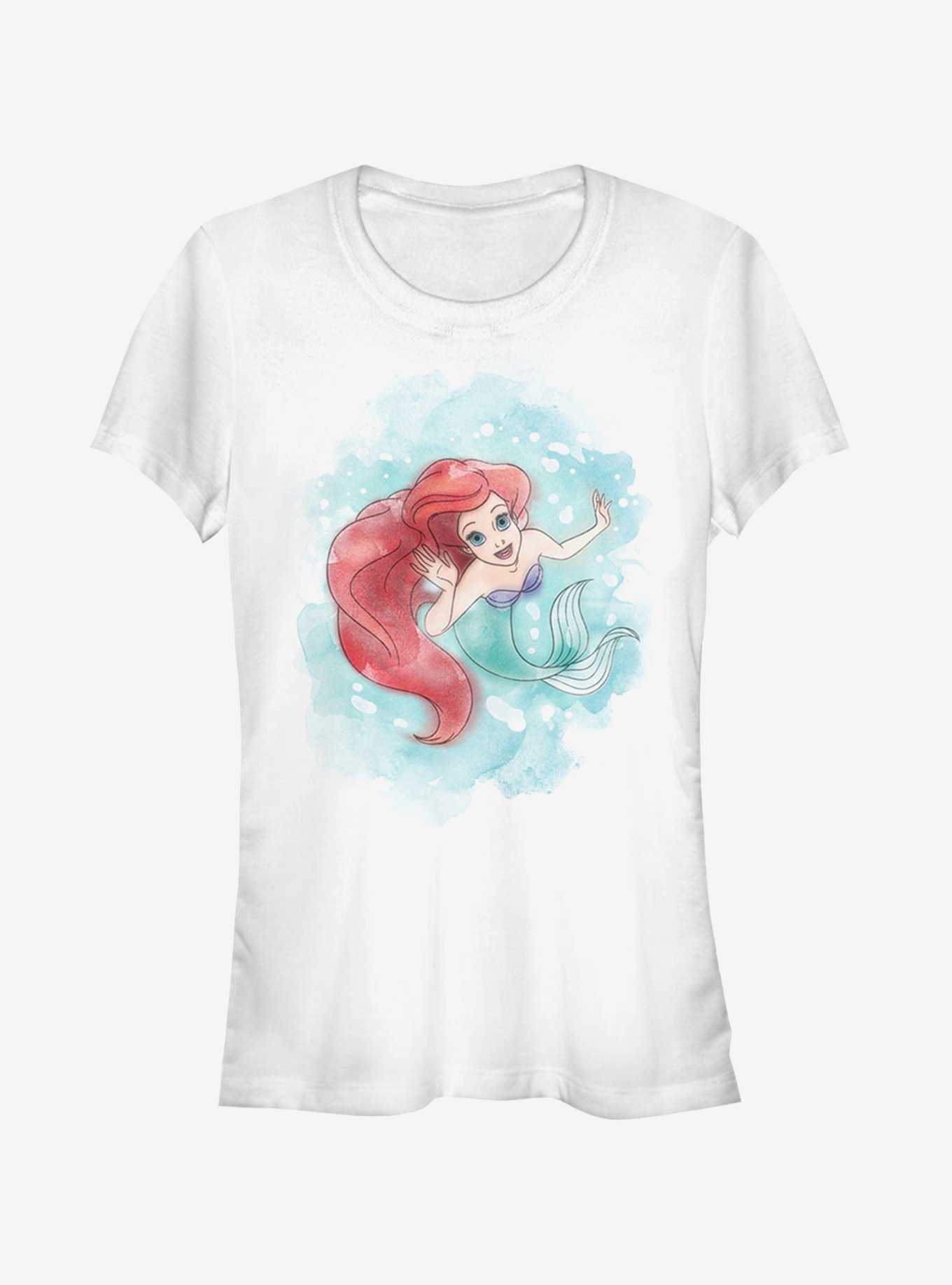 Disney Ariel Watercolor Print Girls T-Shirt, , hi-res