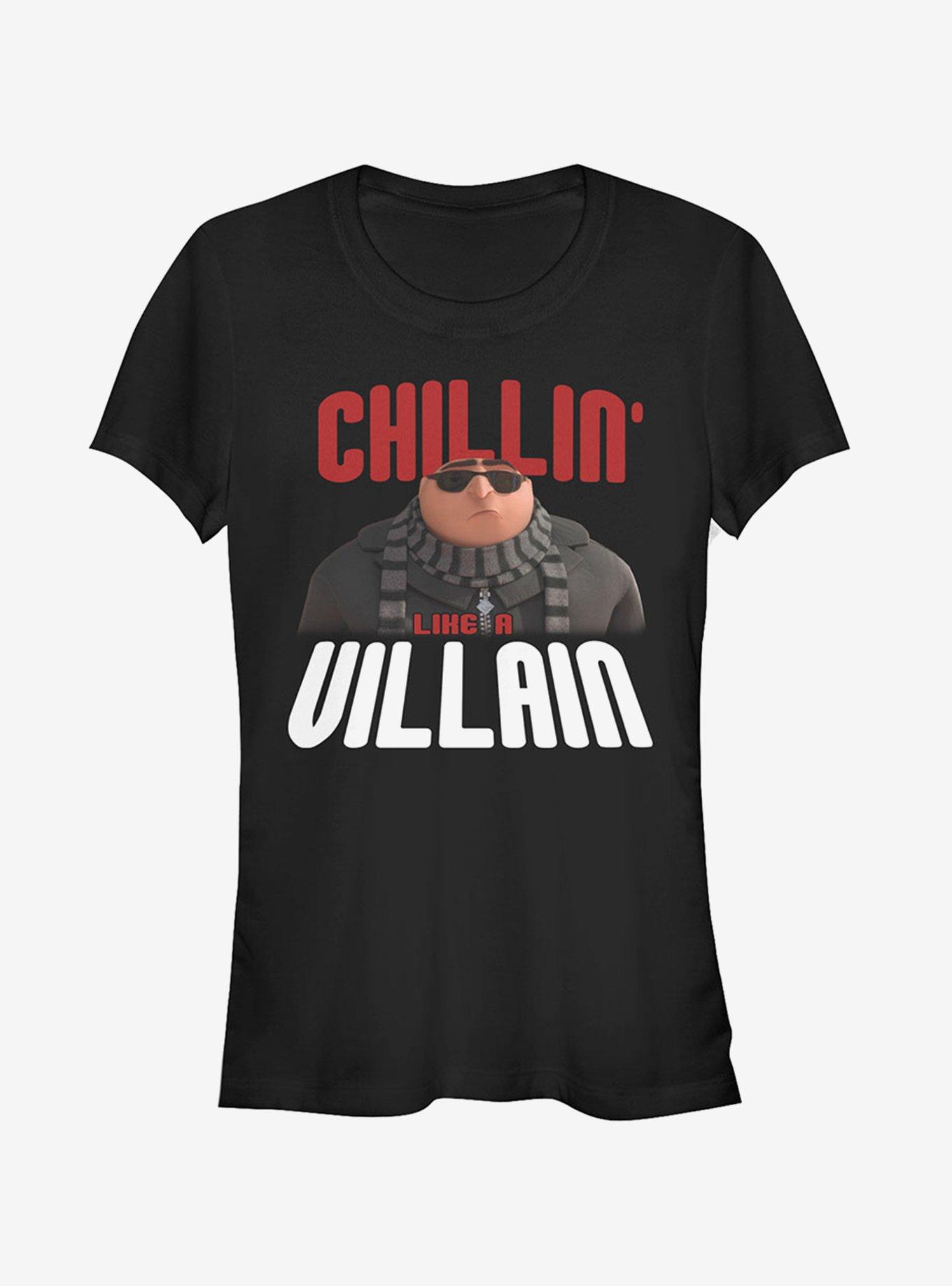 Gru Chillin' Like a Villain Girls T-Shirt, BLACK, hi-res