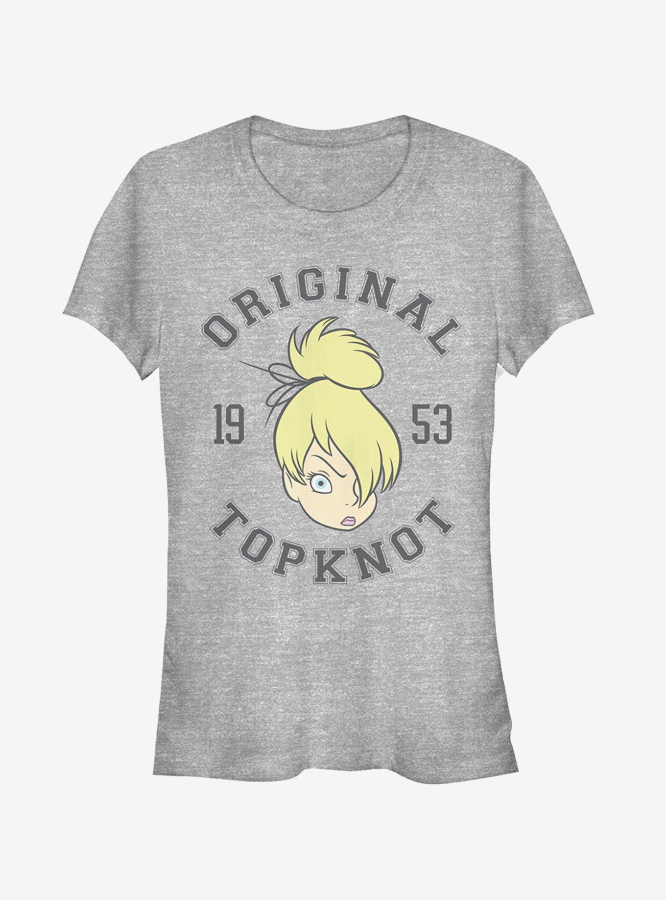 Disney Tinker Bell Topknot Girls T-Shirt, ATH HTR, hi-res