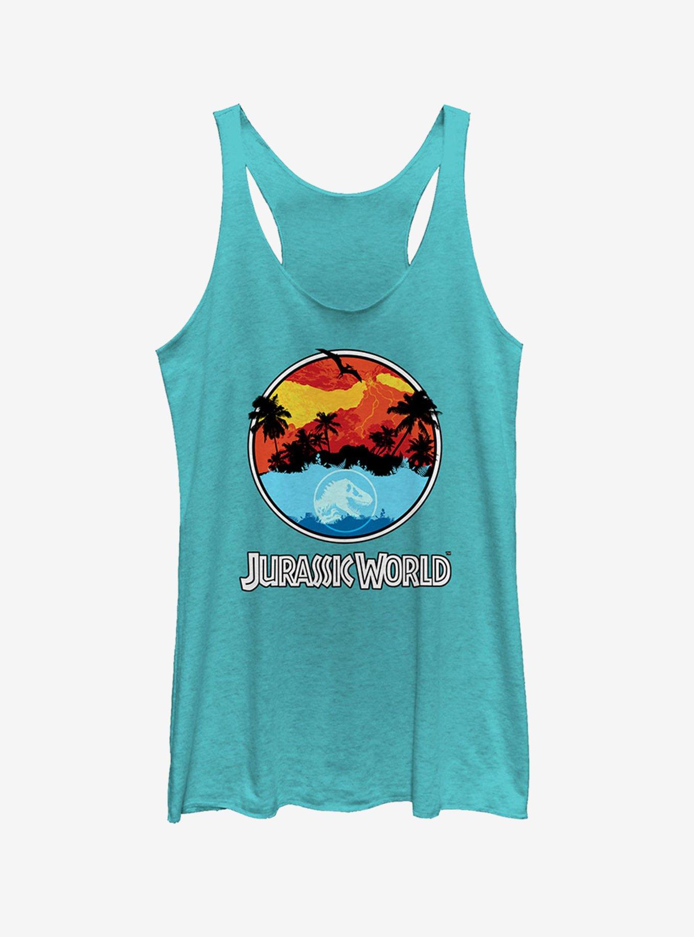 Jurassic World Fallen Kingdom Apocalypse Logo Girls Tank, TAHI BLUE, hi-res