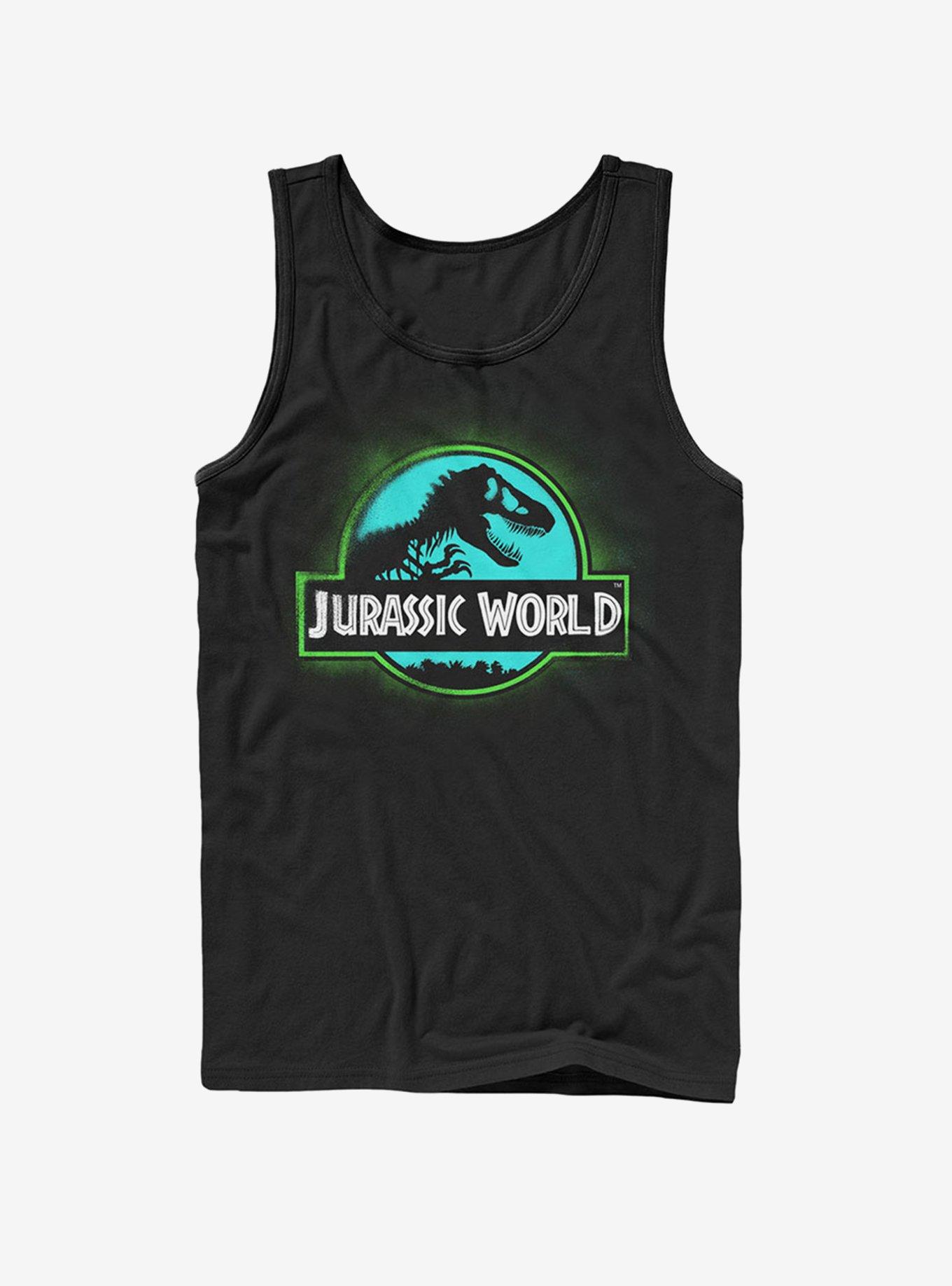 Jurassic World Fallen Kingdom T. Rex Spray Paint Logo Tank, BLACK, hi-res