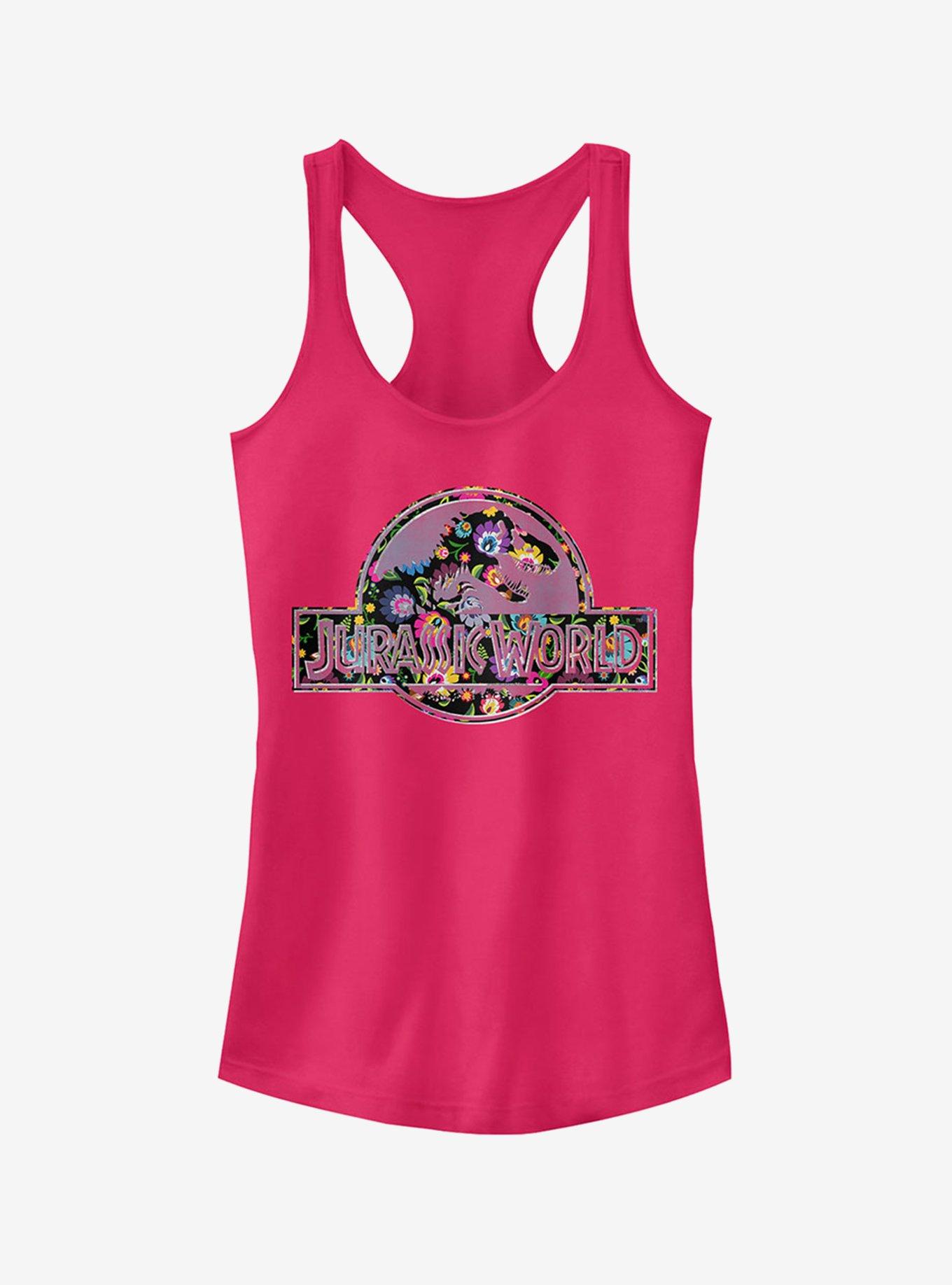 Hippie Flower Logo Girls Tank, RASPBERRY, hi-res