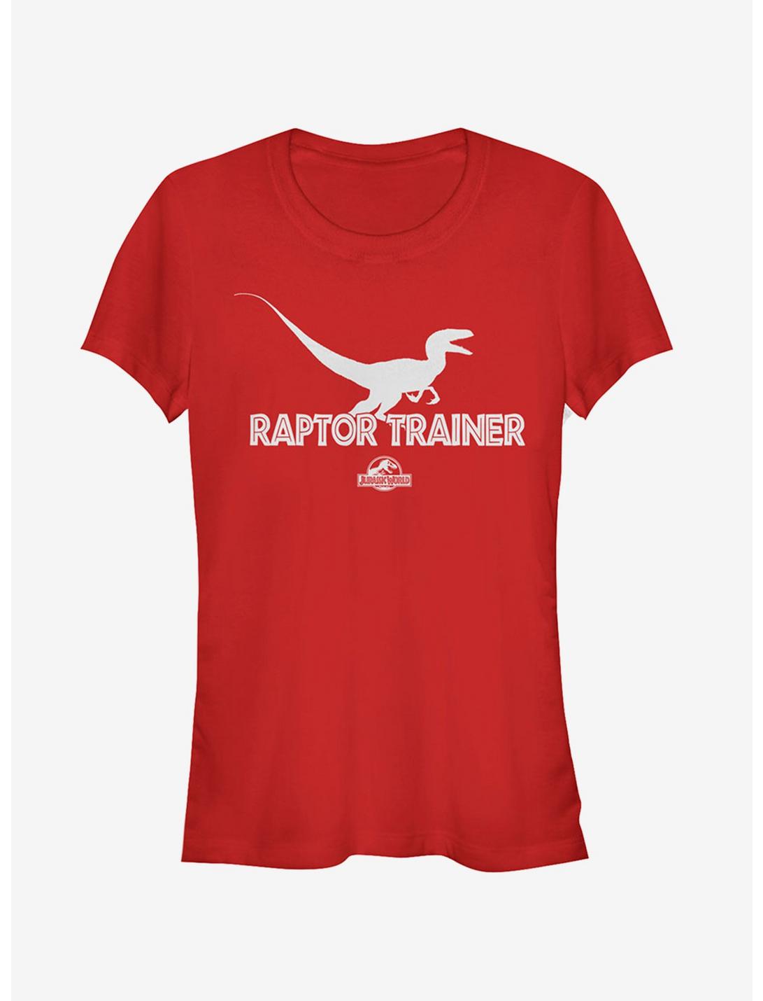 Raptor Trainer Silhouette Girls T-Shirt, RED, hi-res