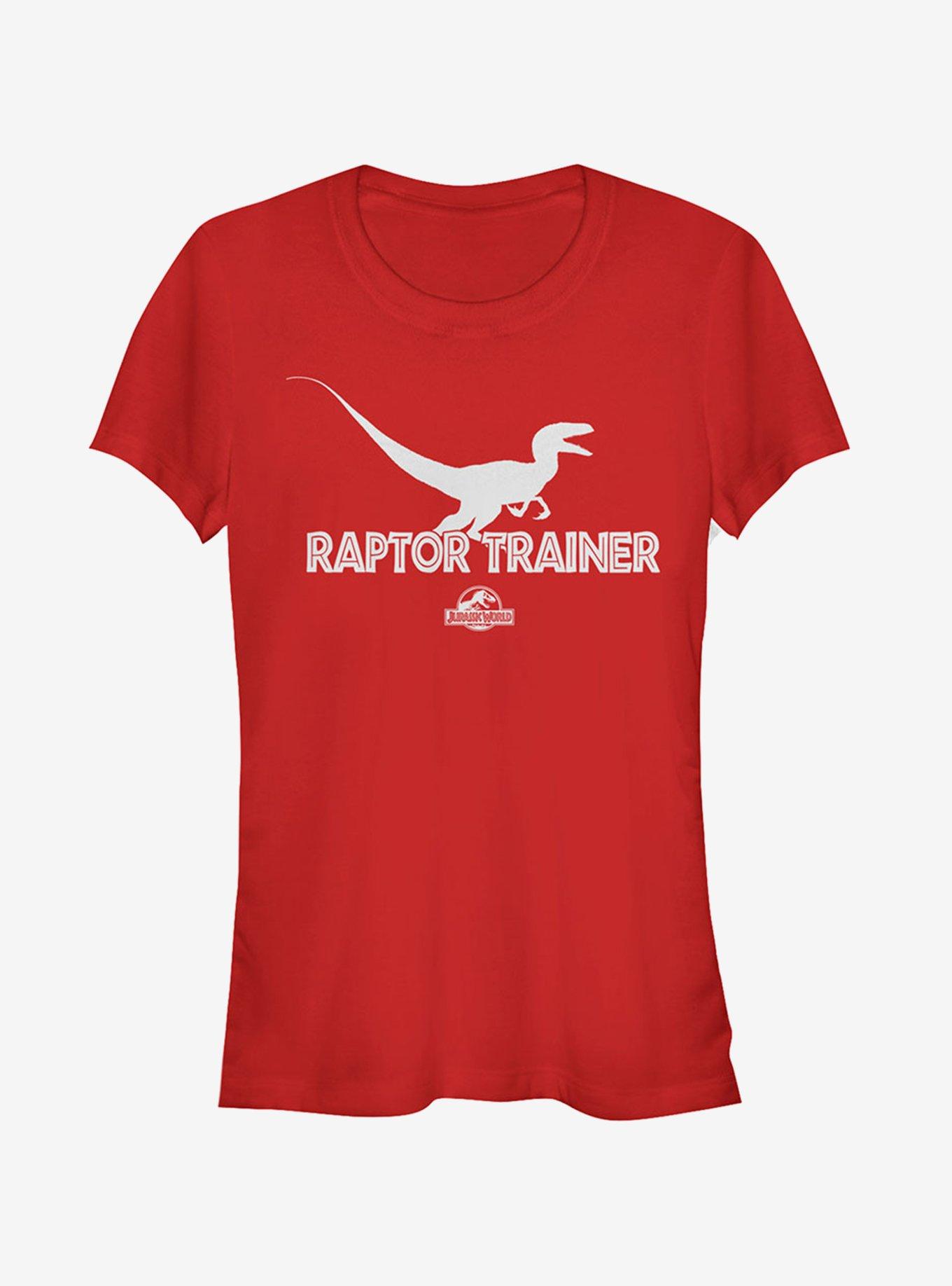 Raptor Trainer Silhouette Girls T-Shirt, RED, hi-res
