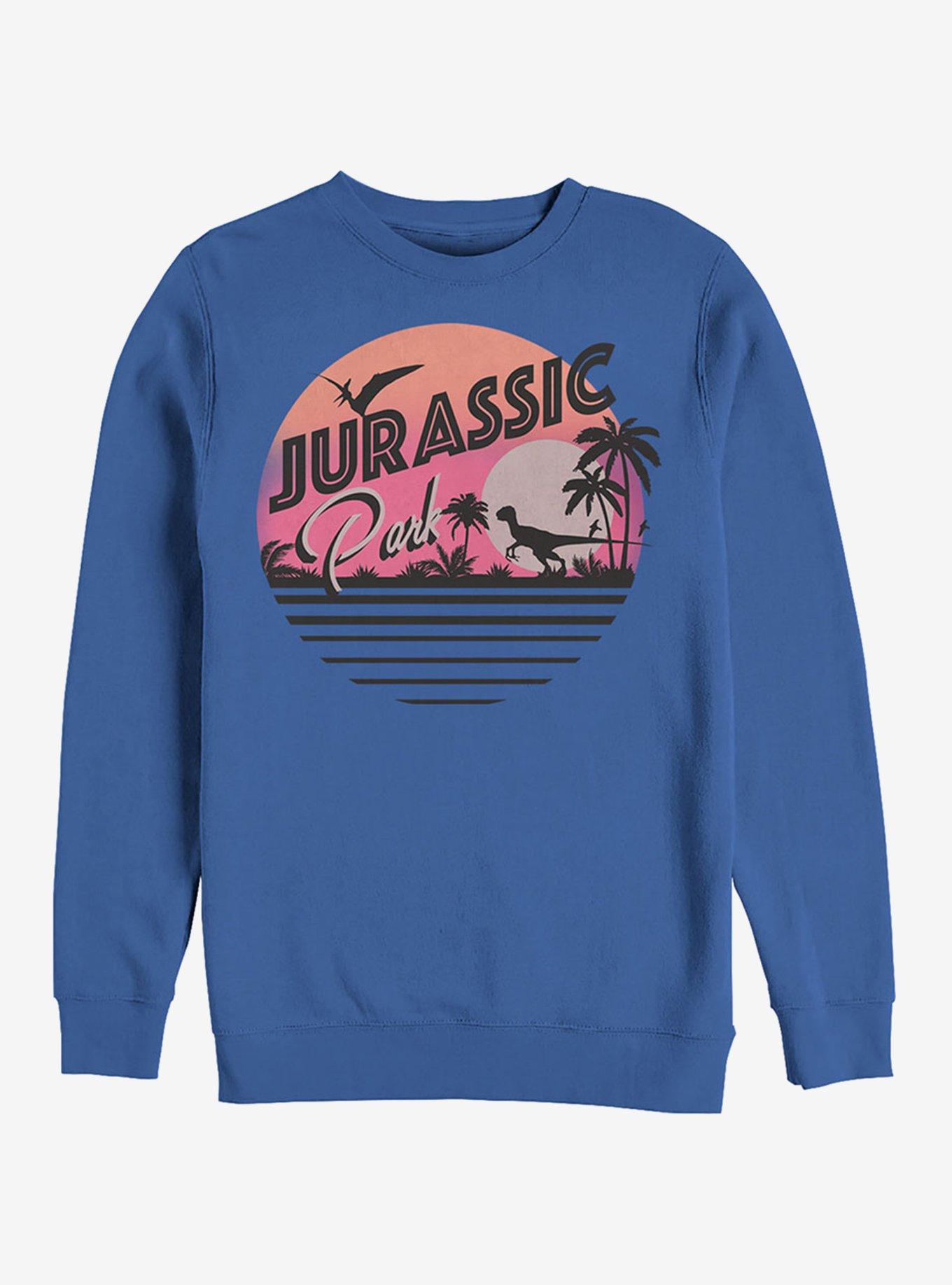 Retro Postcard Sweatshirt, ROYAL, hi-res