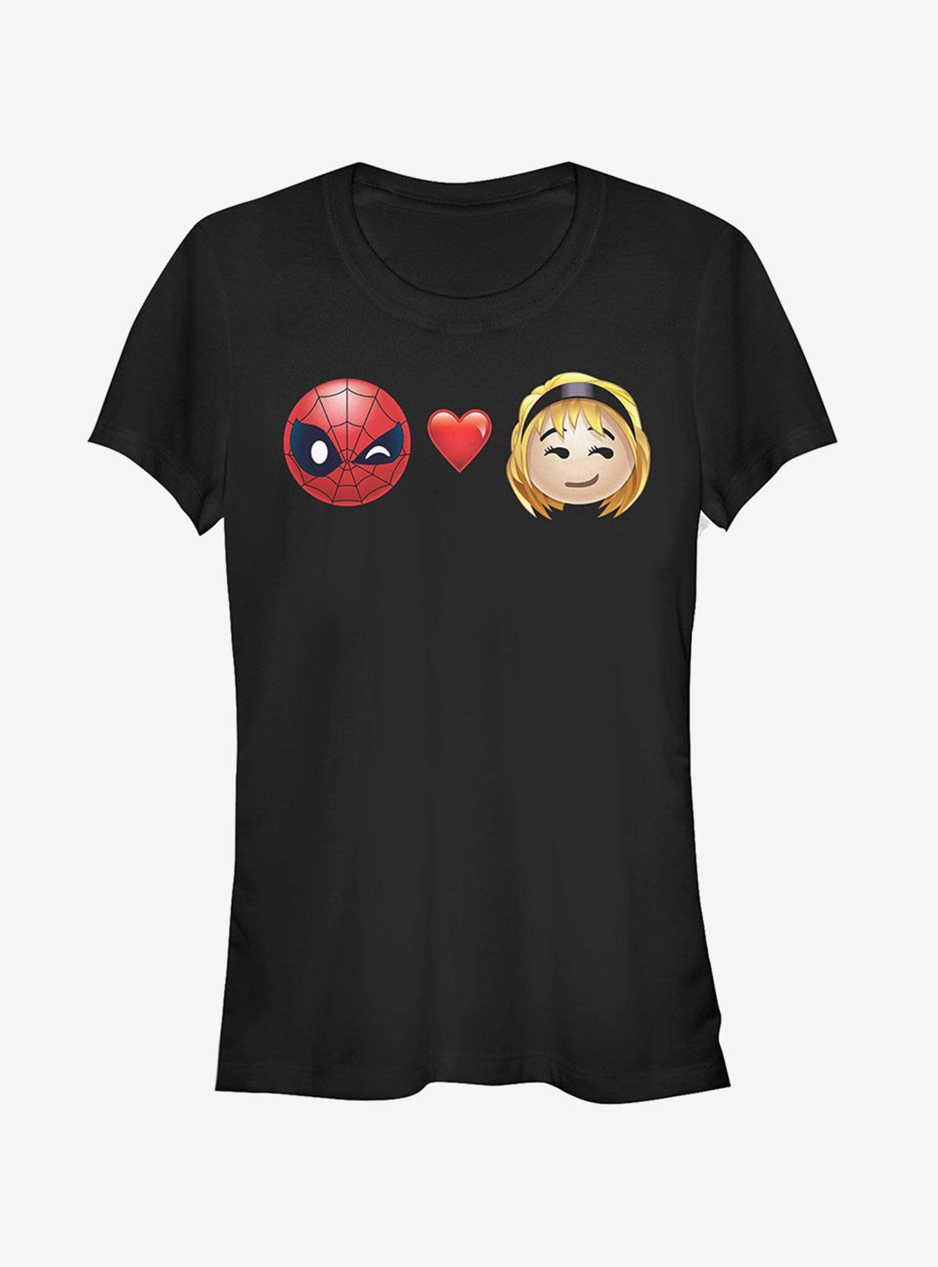Marvel Spider-Man Emoji Love Girls T-Shirt, BLACK, hi-res