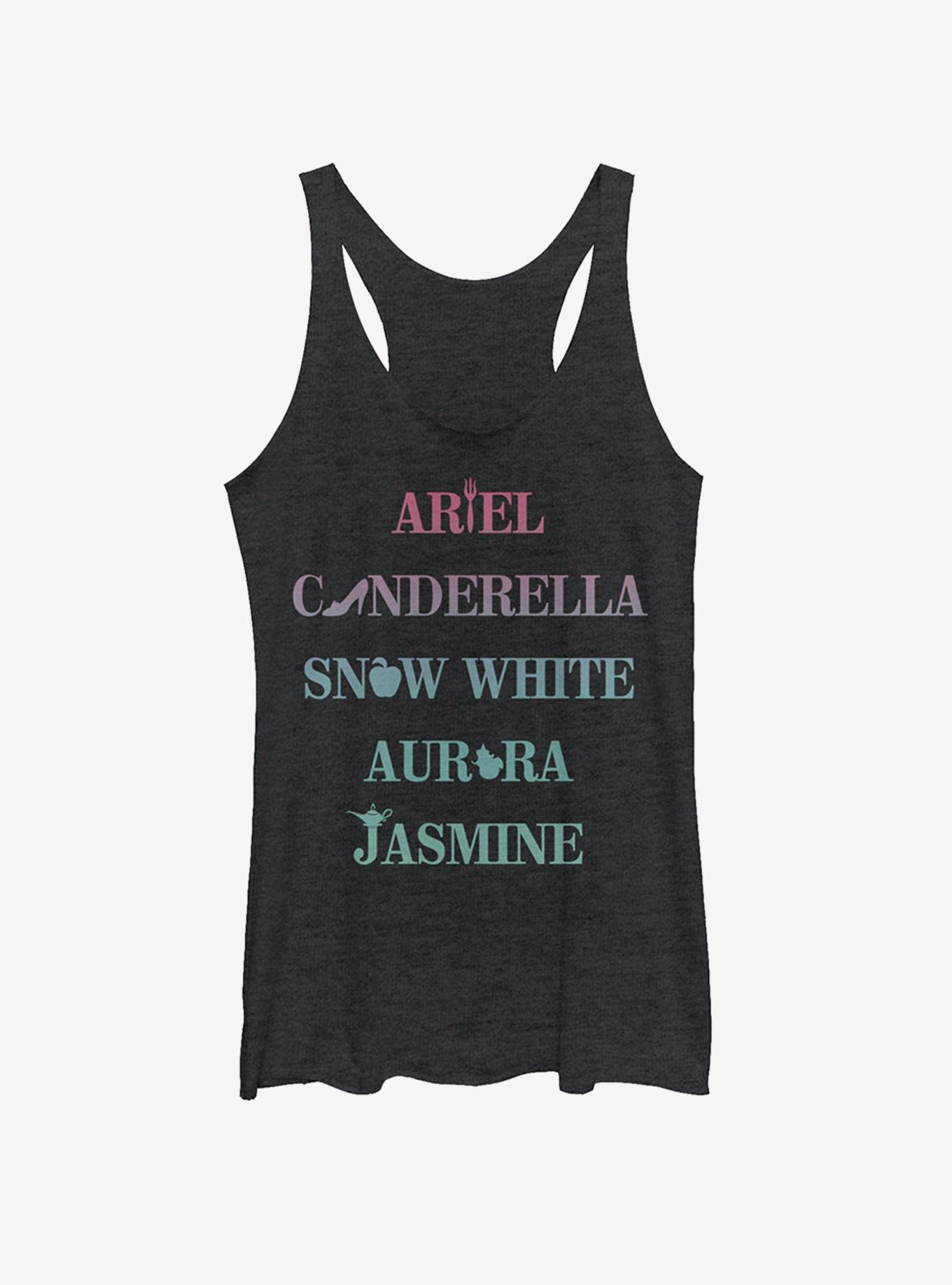 Disney Princess Symbols Girls Tank, BLK HTR, hi-res