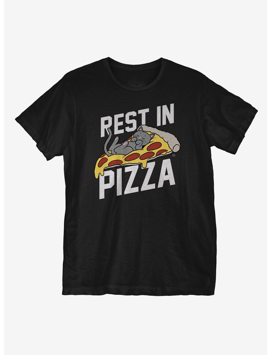 Rest in Pizza T-Shirt, BLACK, hi-res