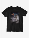 Ballin' Space Cat T-Shirt, BLACK, hi-res