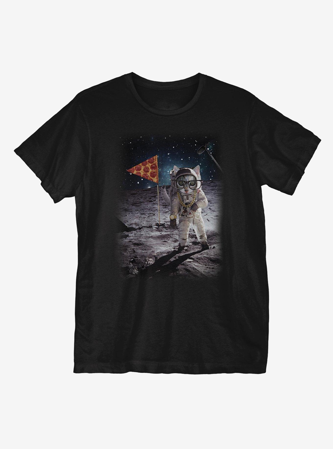 Ballin' Space Cat T-Shirt, BLACK, hi-res